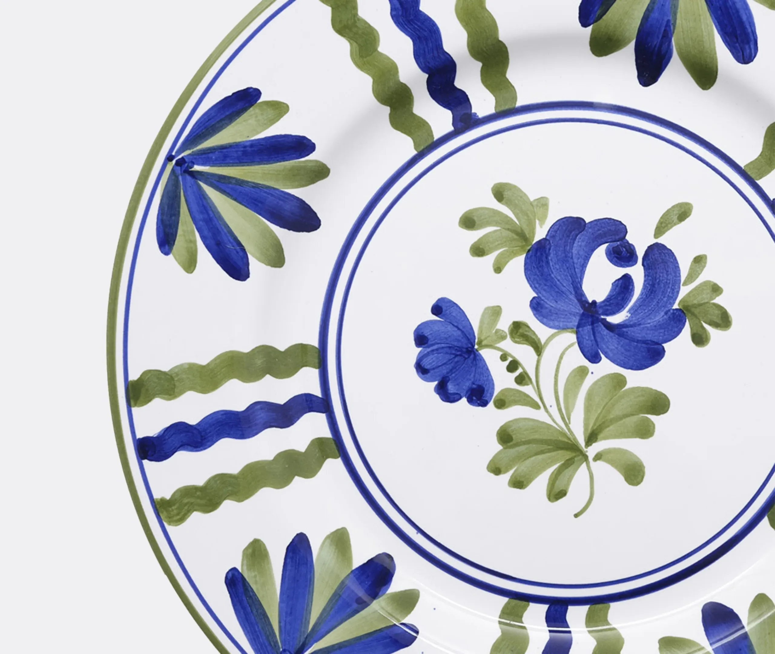 Blossom Dinner Plate - Blue, Hand-Painted