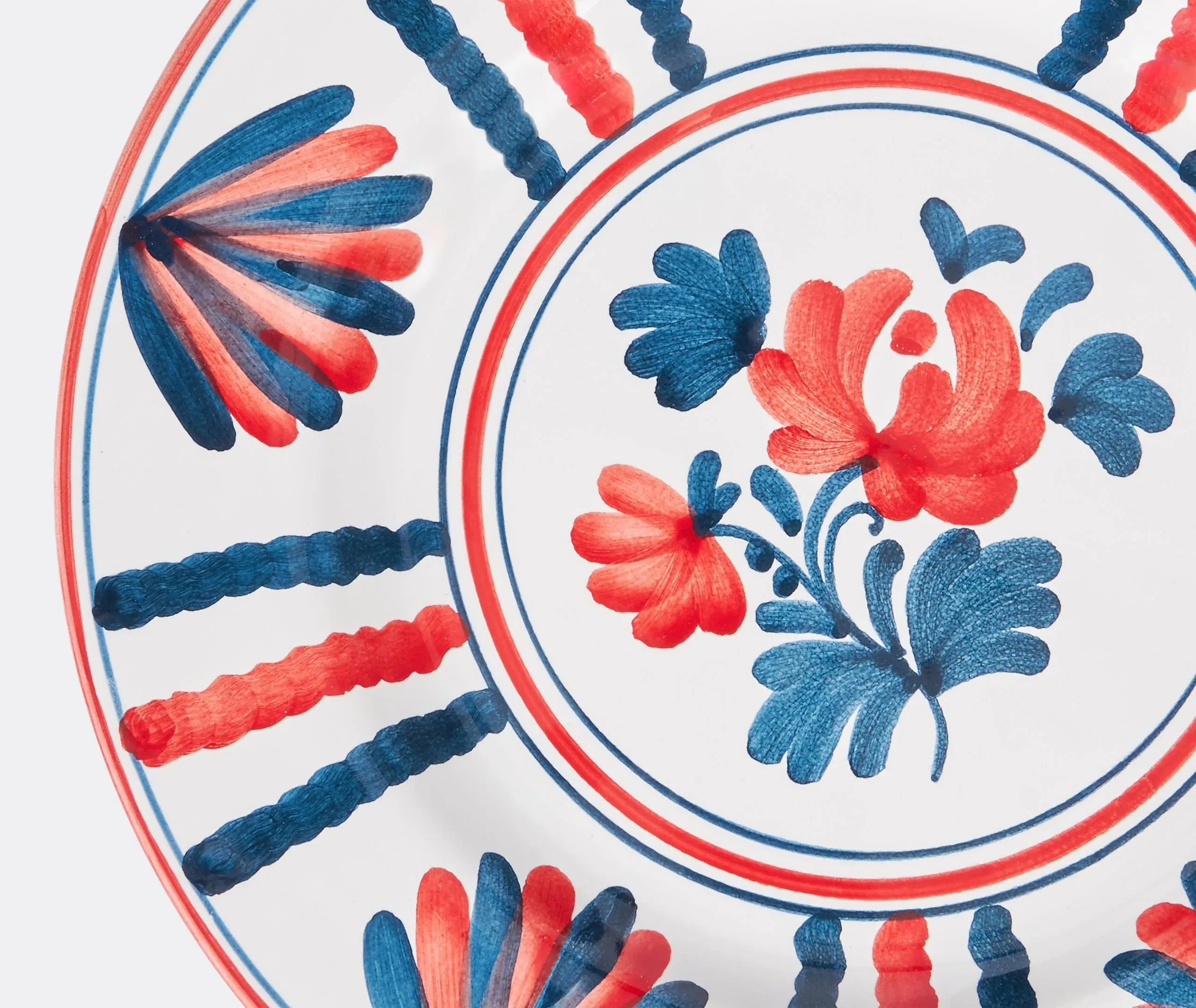 Blossom Dinner Plate - Red, Hand-Painted