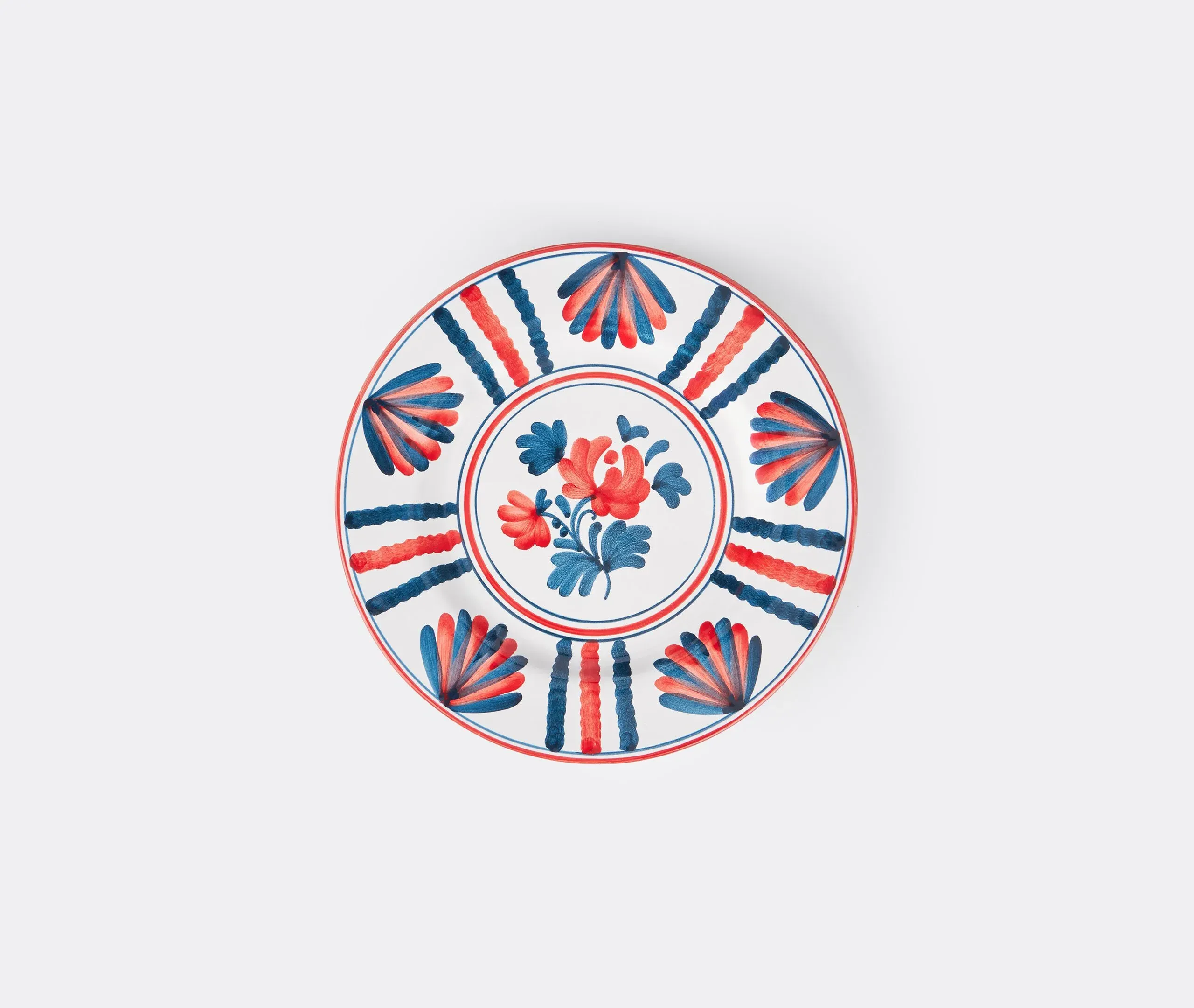 Blossom Dinner Plate - Red, Hand-Painted