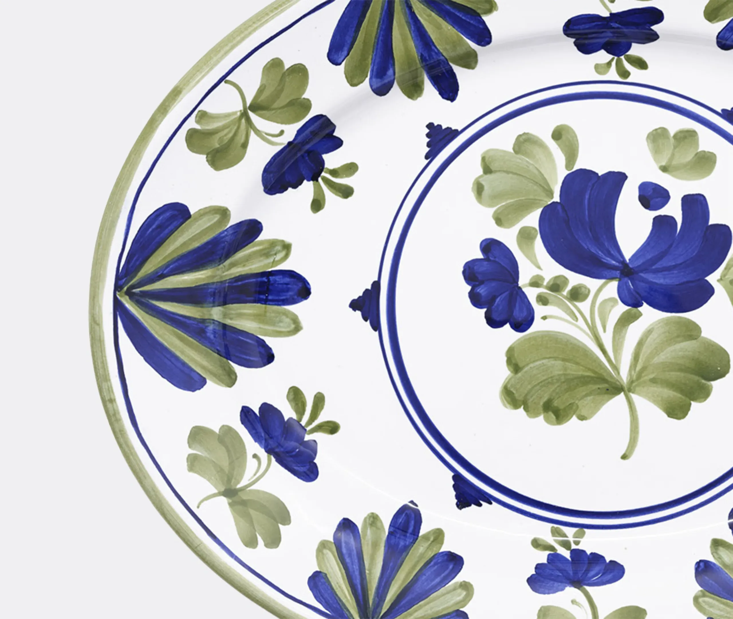 Blossom Oval Serving Plate - Blue