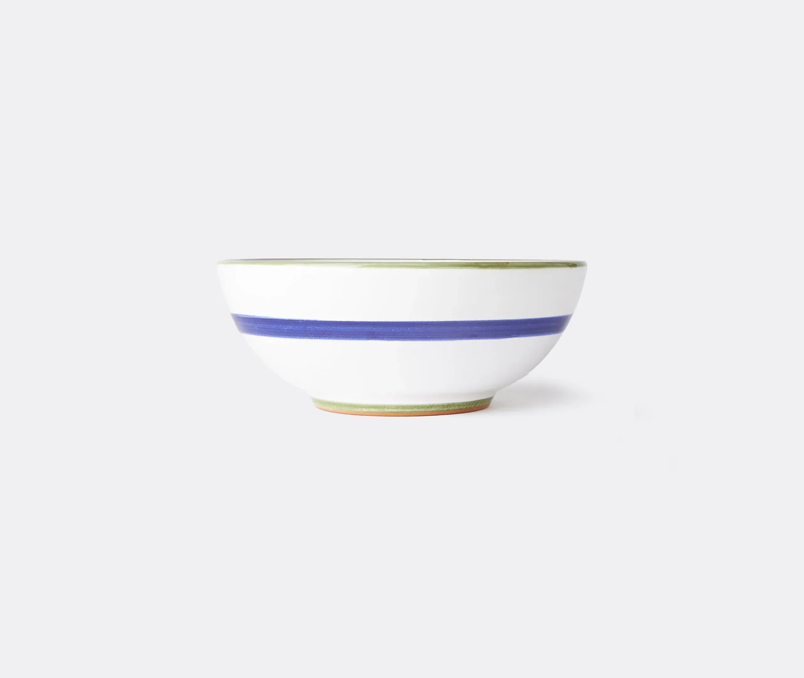 Bowl with Interior Floral Design - Blue, Ceramic