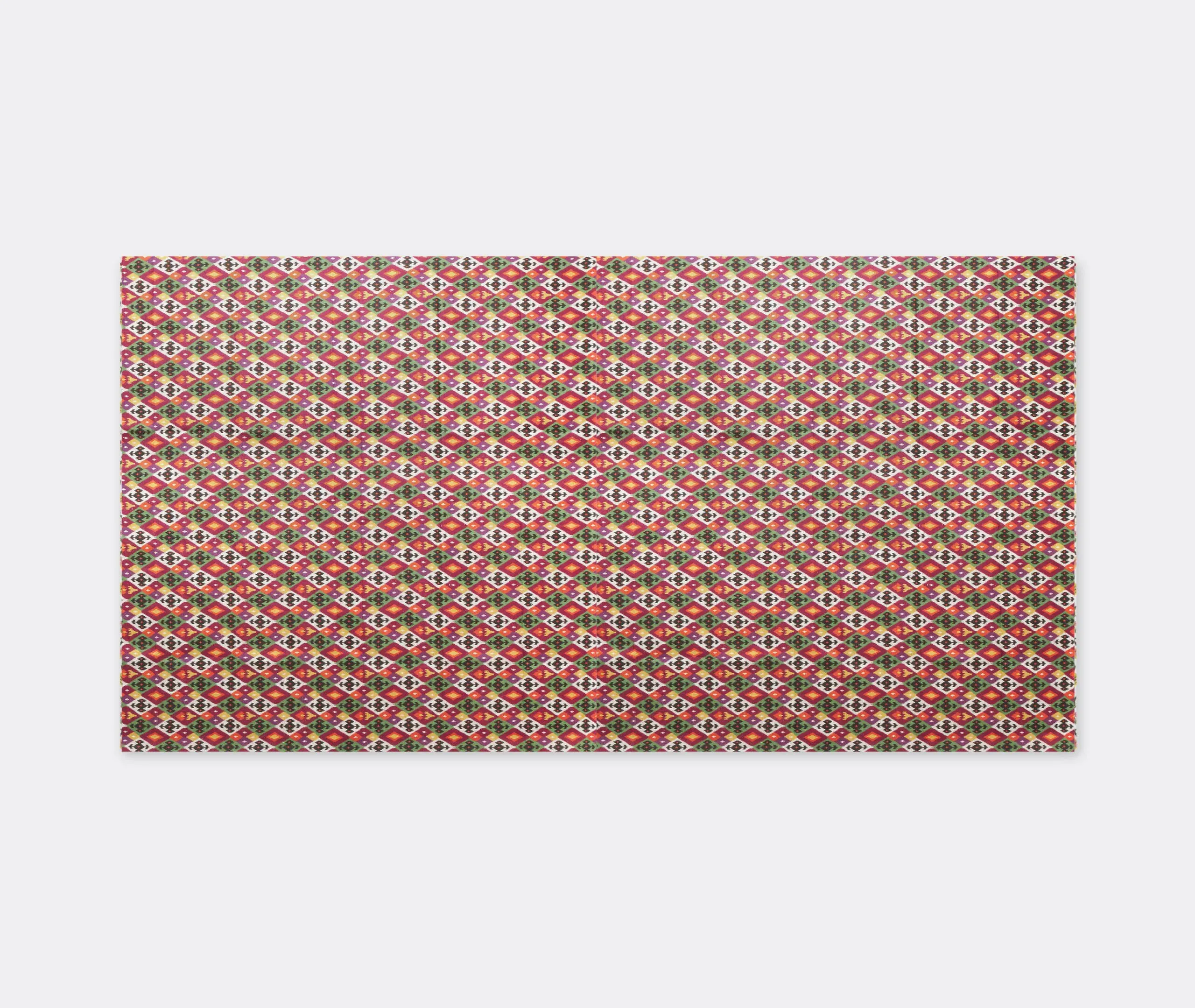 Diamond Ikat Rectangular Tablecloth - Multicolor, Linen