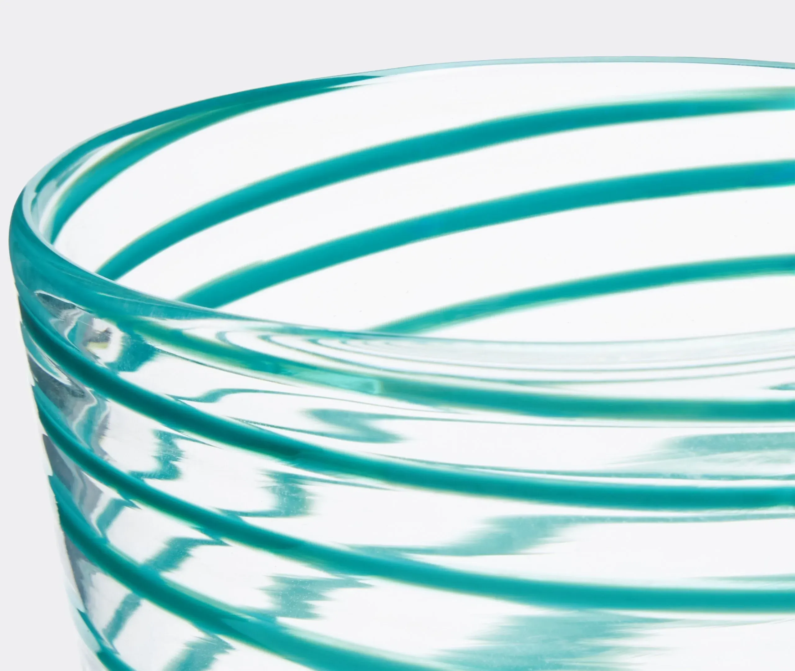 Giravolta Water Glass - Green, Murano Glass