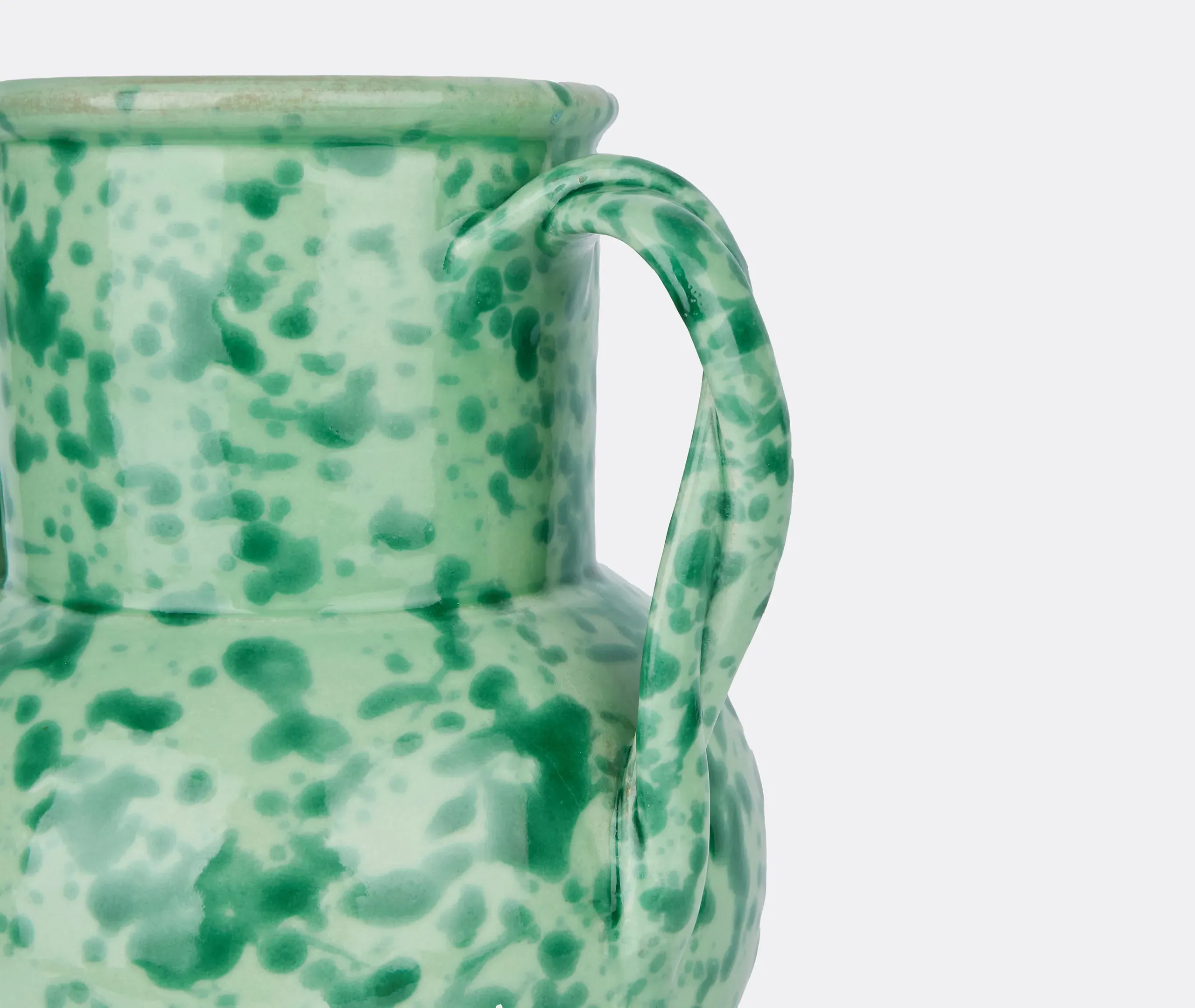 Glazed Amphora Vase - Green