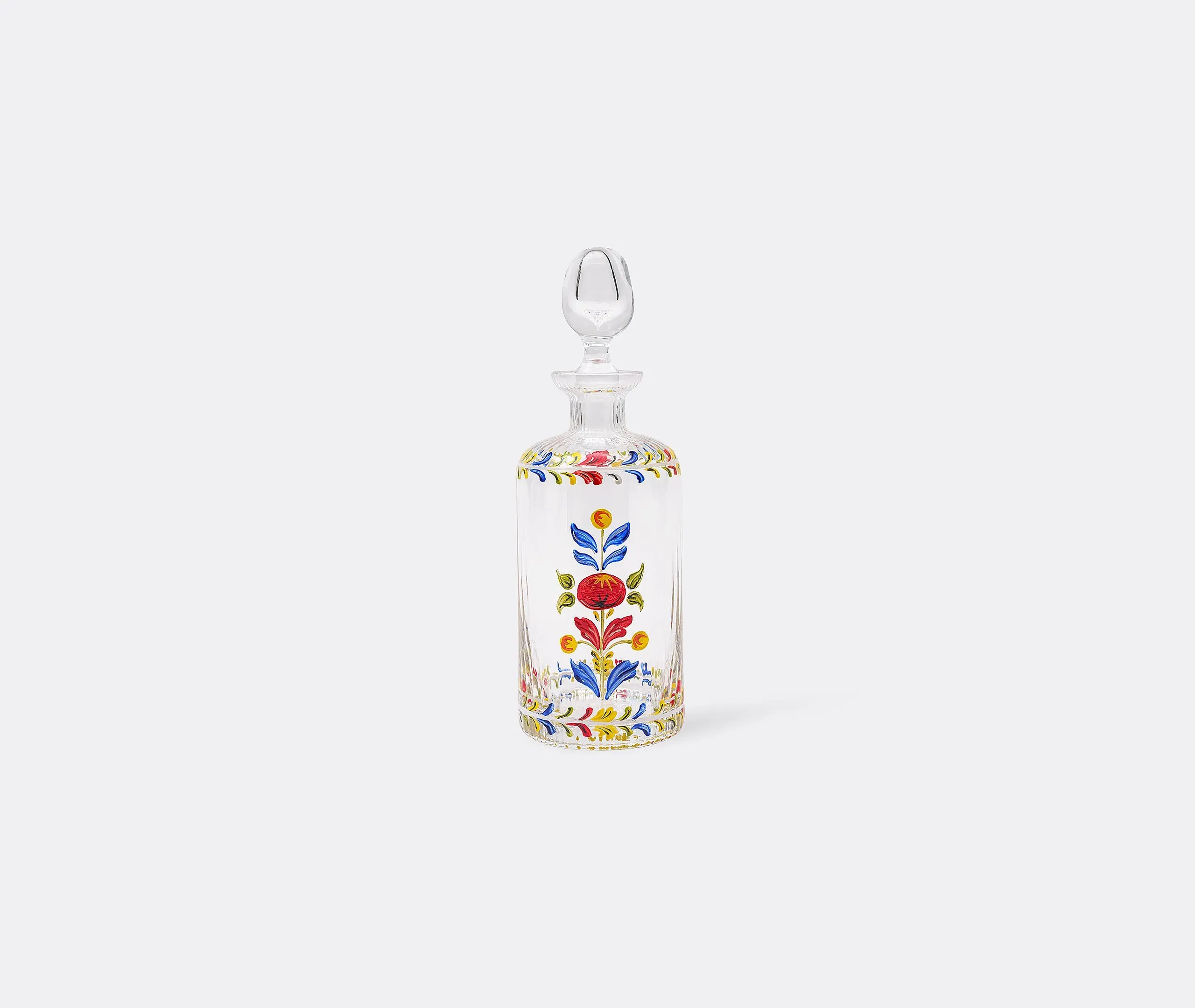 Hand Painted Glass Bottle - Multicolor, Murano Glass