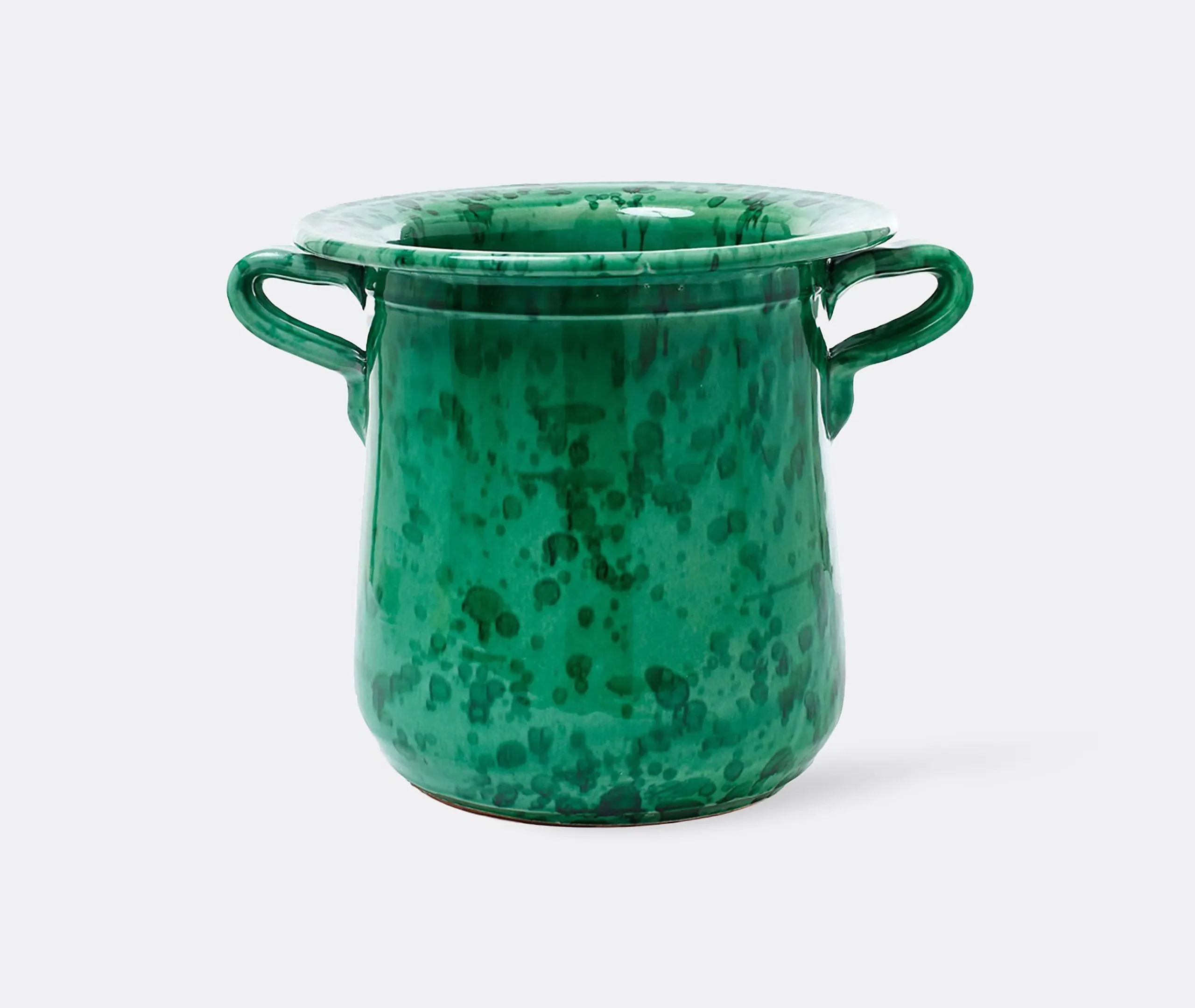 Hourglass Vessel with Glazed Finish - Green image