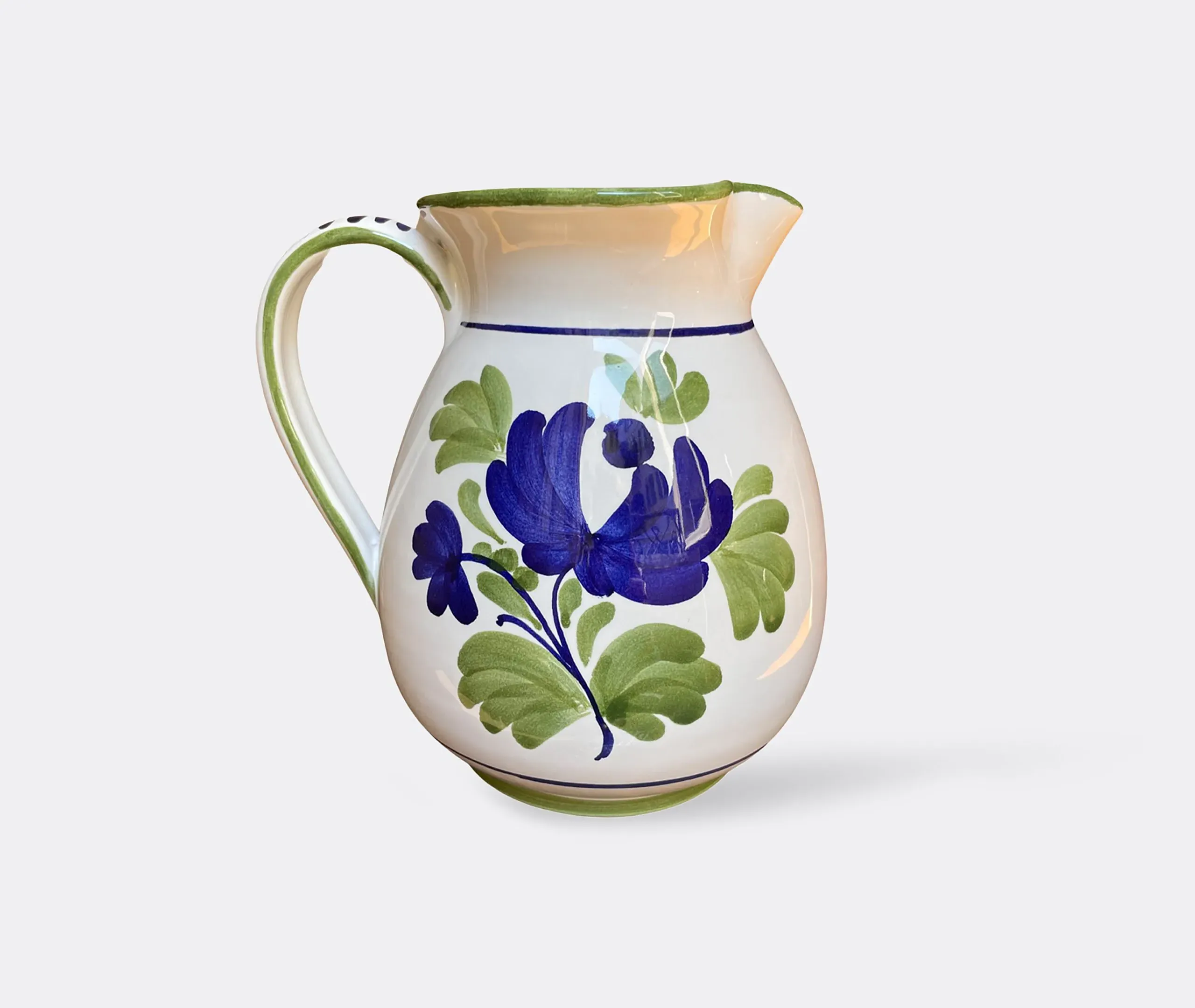 Jug with Floral Motifs - Blue, Ceramic