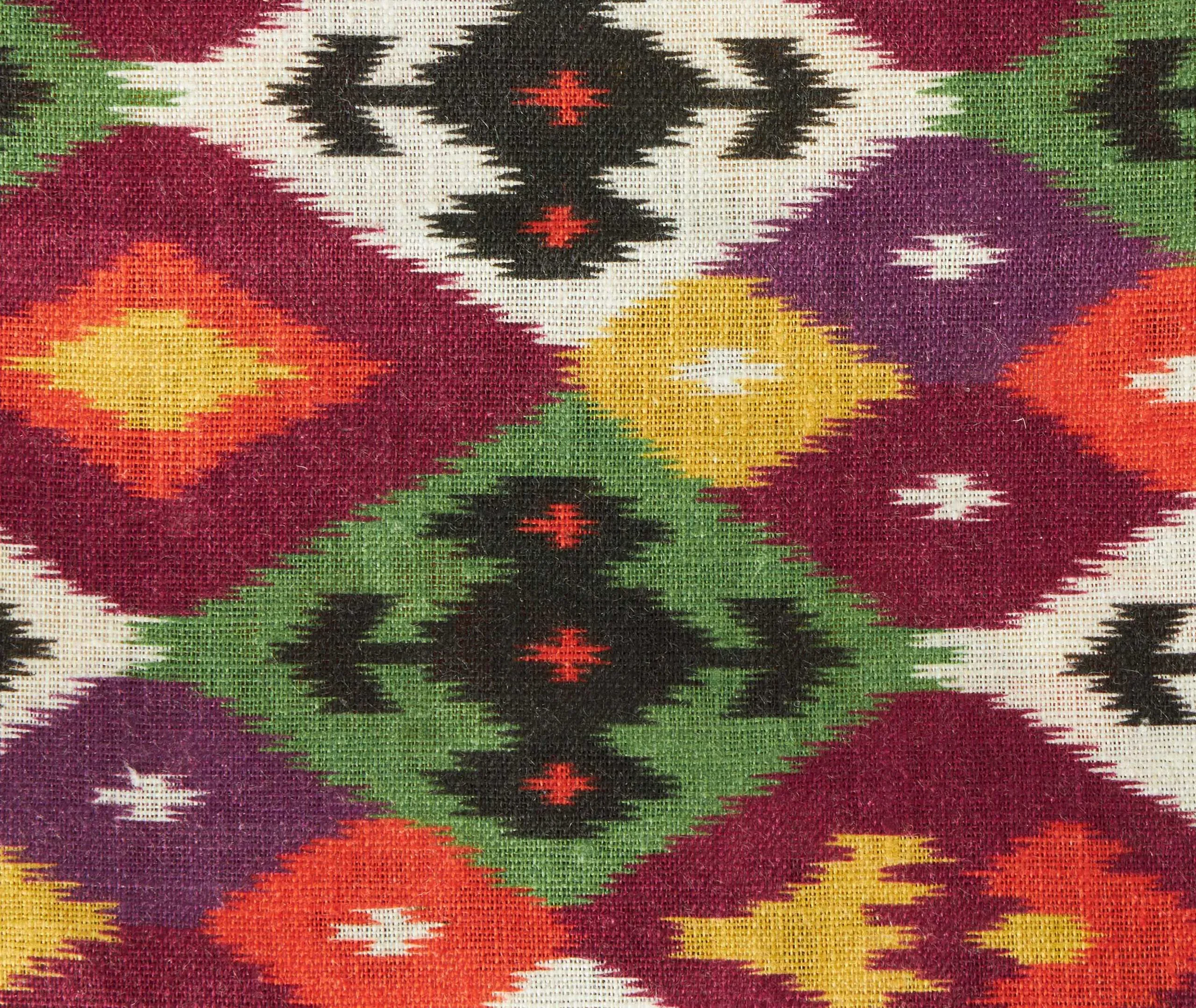 Napkins Set Diamond Ikat, Set of 4 - Multicolor, Linen