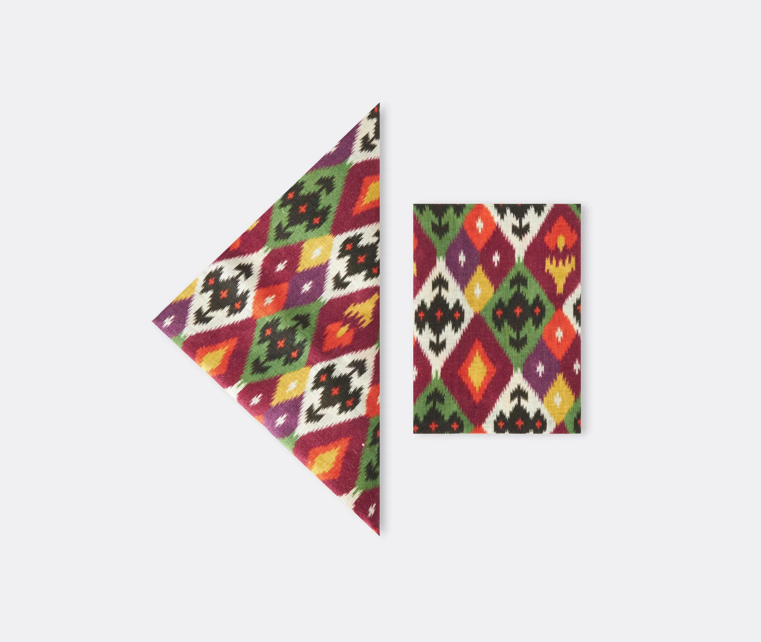 Napkins Set Diamond Ikat, Set of 4 - Multicolor, Linen