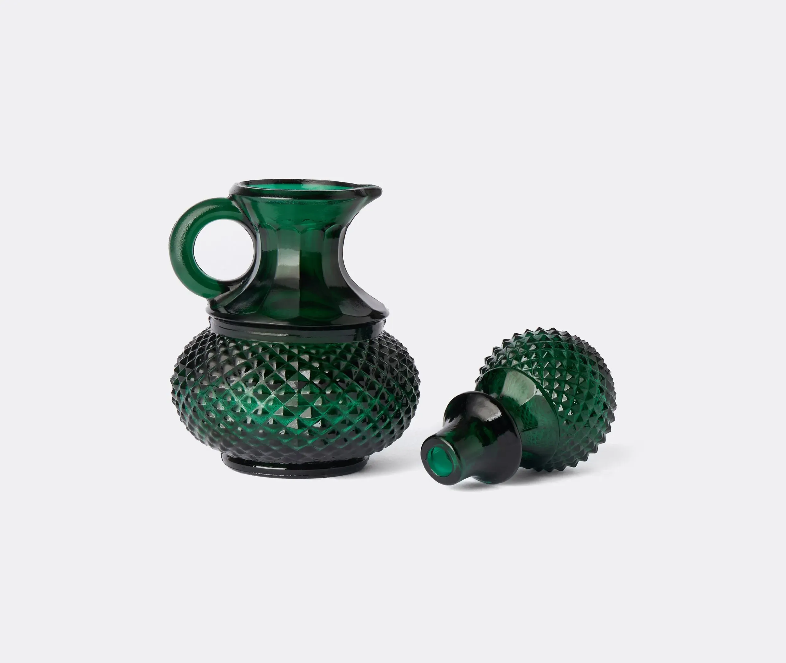 Oil And Vinegar Set - Green, Glass