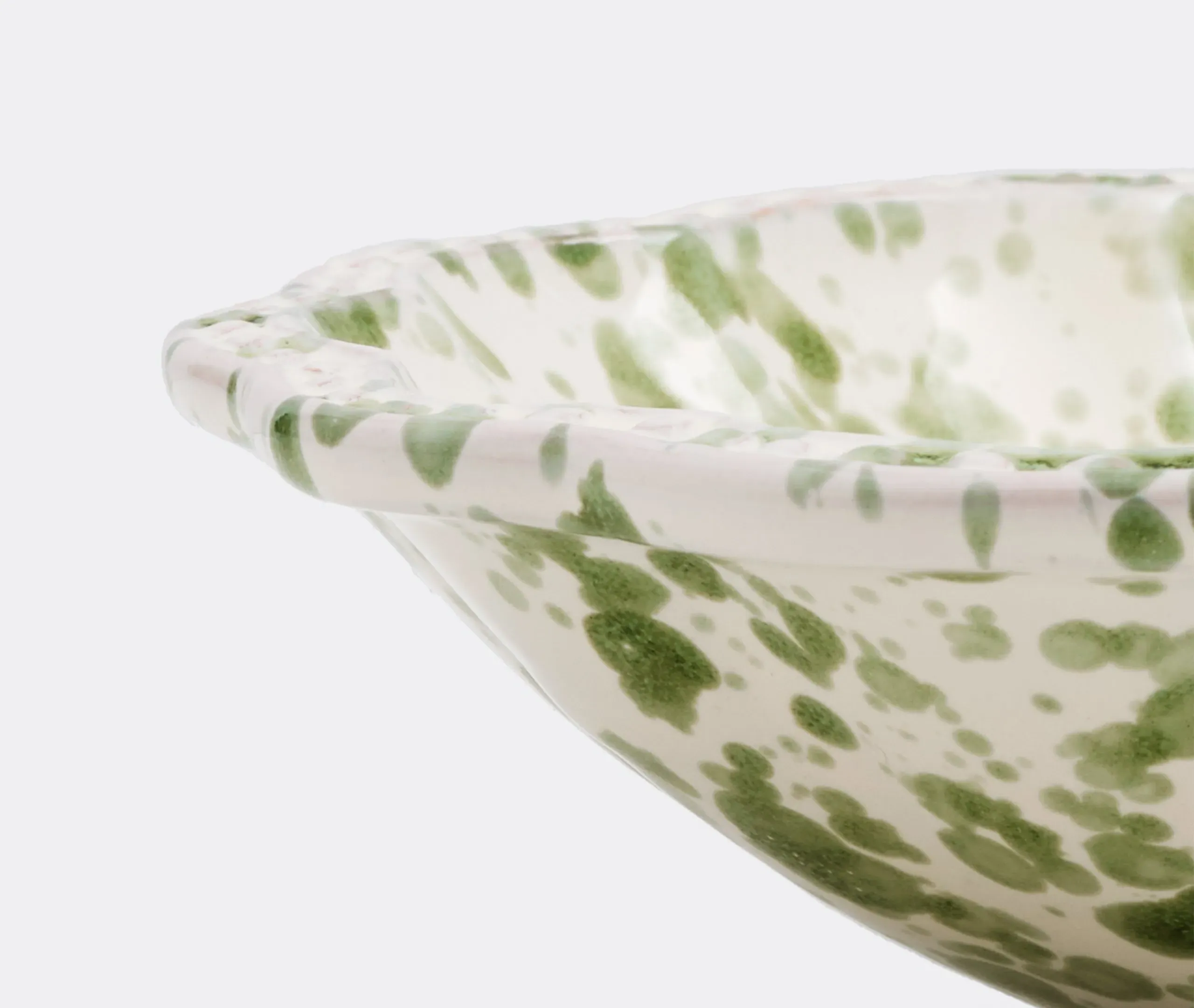 Small Bowl Speckled Design - Green, Ceramic