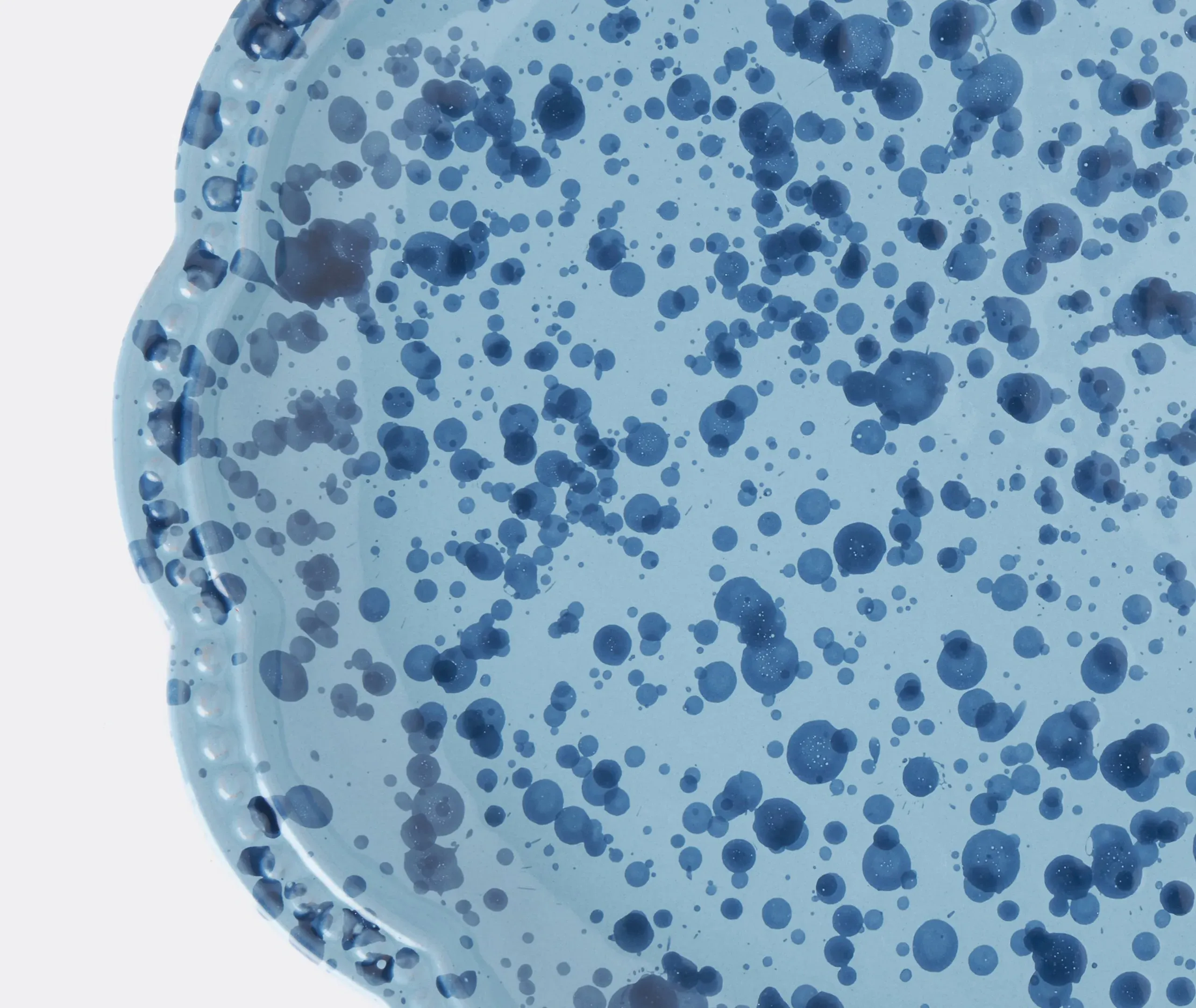 Speckled Dinner Plate - Blue, Ceramic
