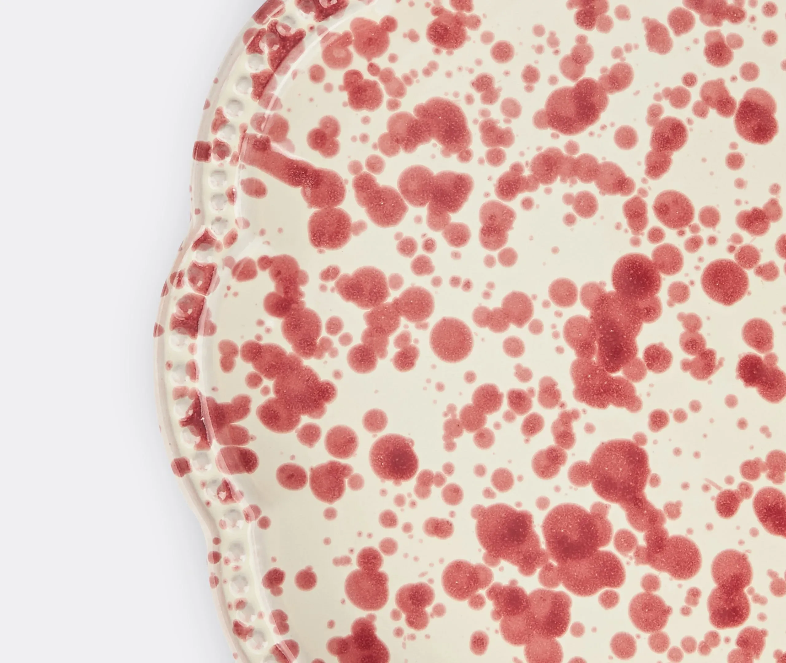 Speckled Dinner Plate - Red