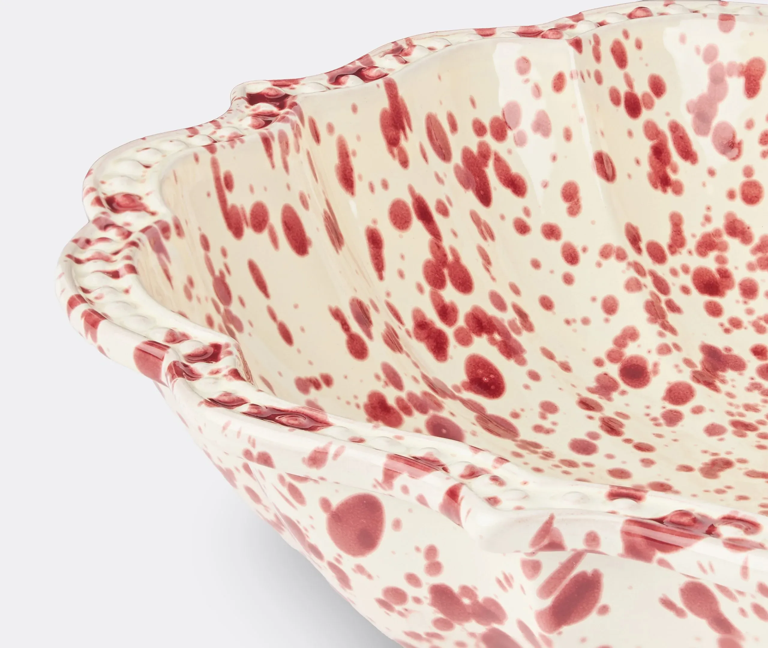 Speckled Serving Bowl - Red, Ceramic