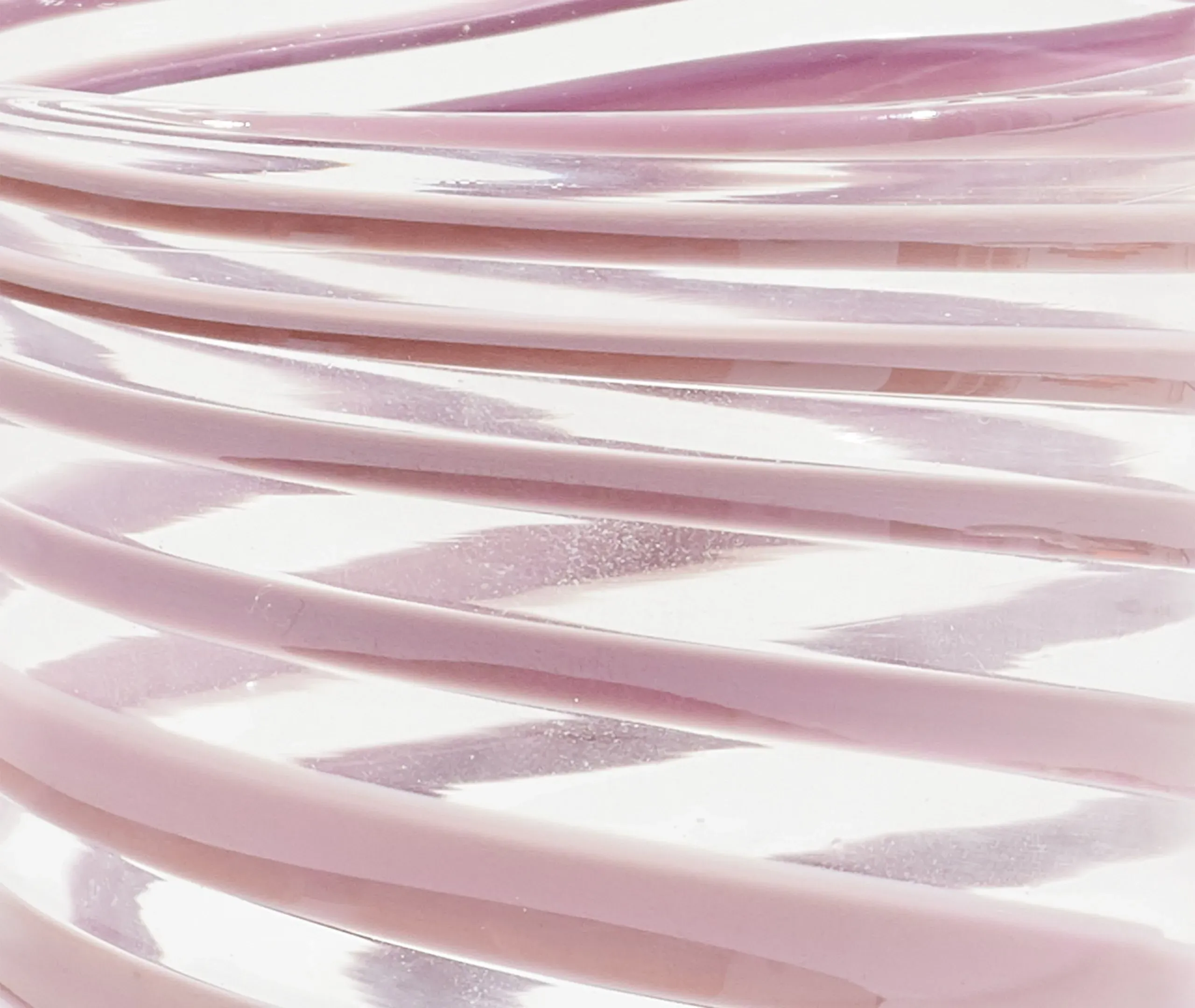 Water Glass with Swirl Pattern - Pink, Murano