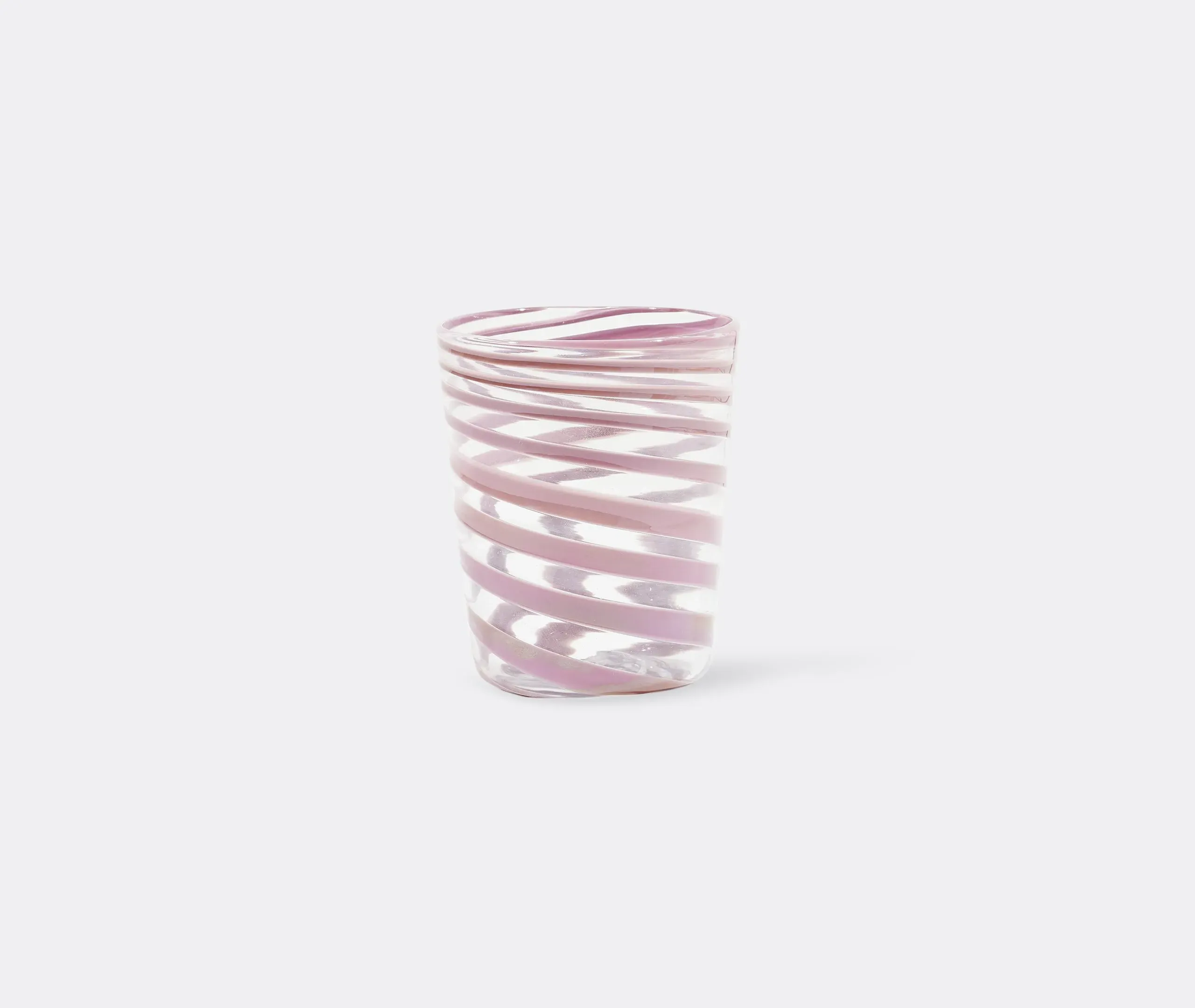 Water Glass with Swirl Pattern - Pink, Murano image