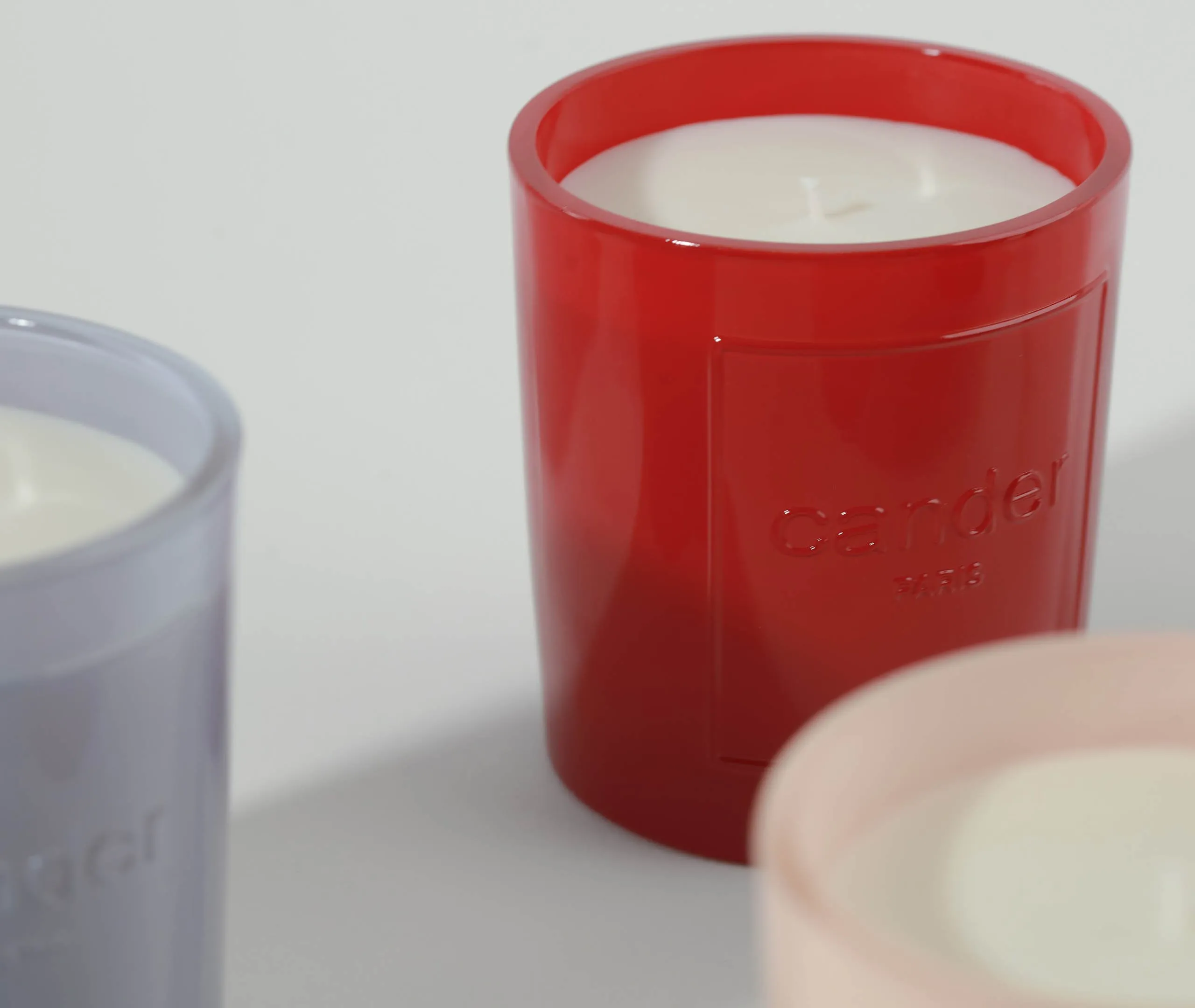 Fete Scented Candle - Red, Glass