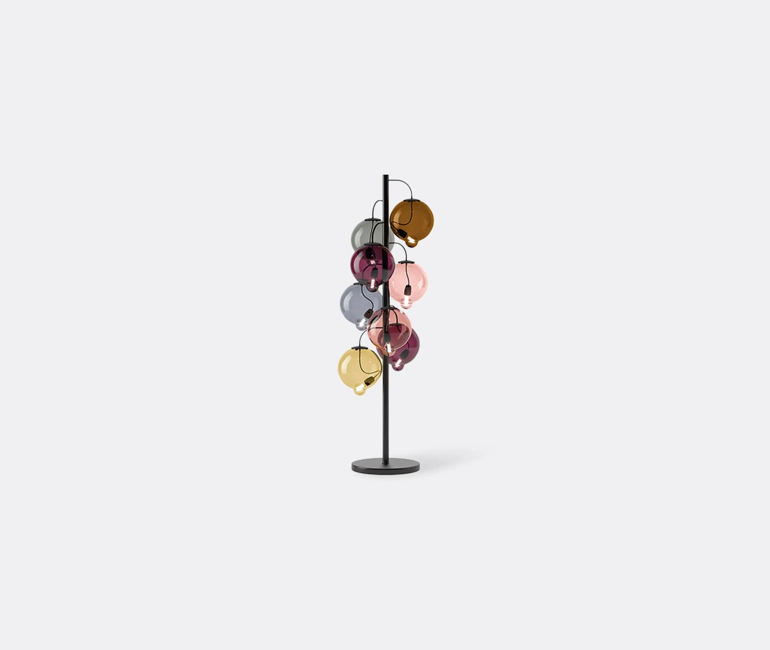 8-Globe Floor Lamp EU Plug - Multicolour, Glass image