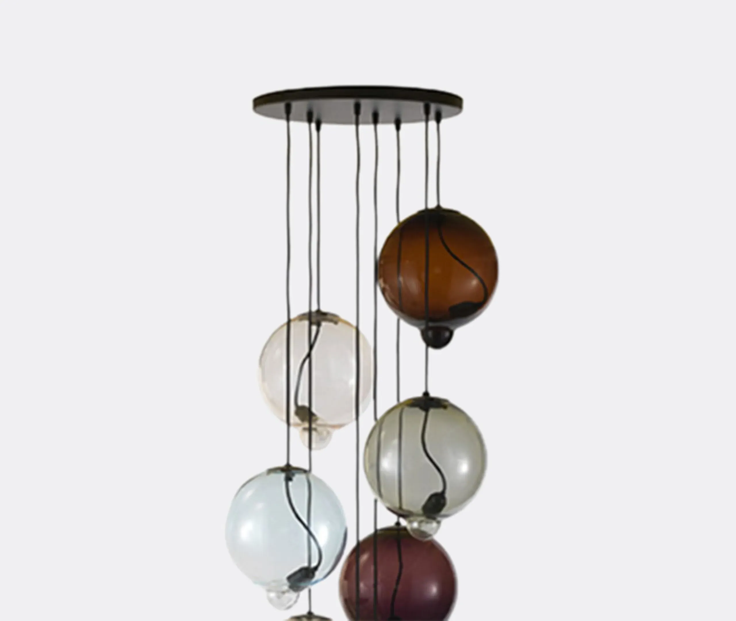 8-Light Pendant Lamp - Multicolour, Glass