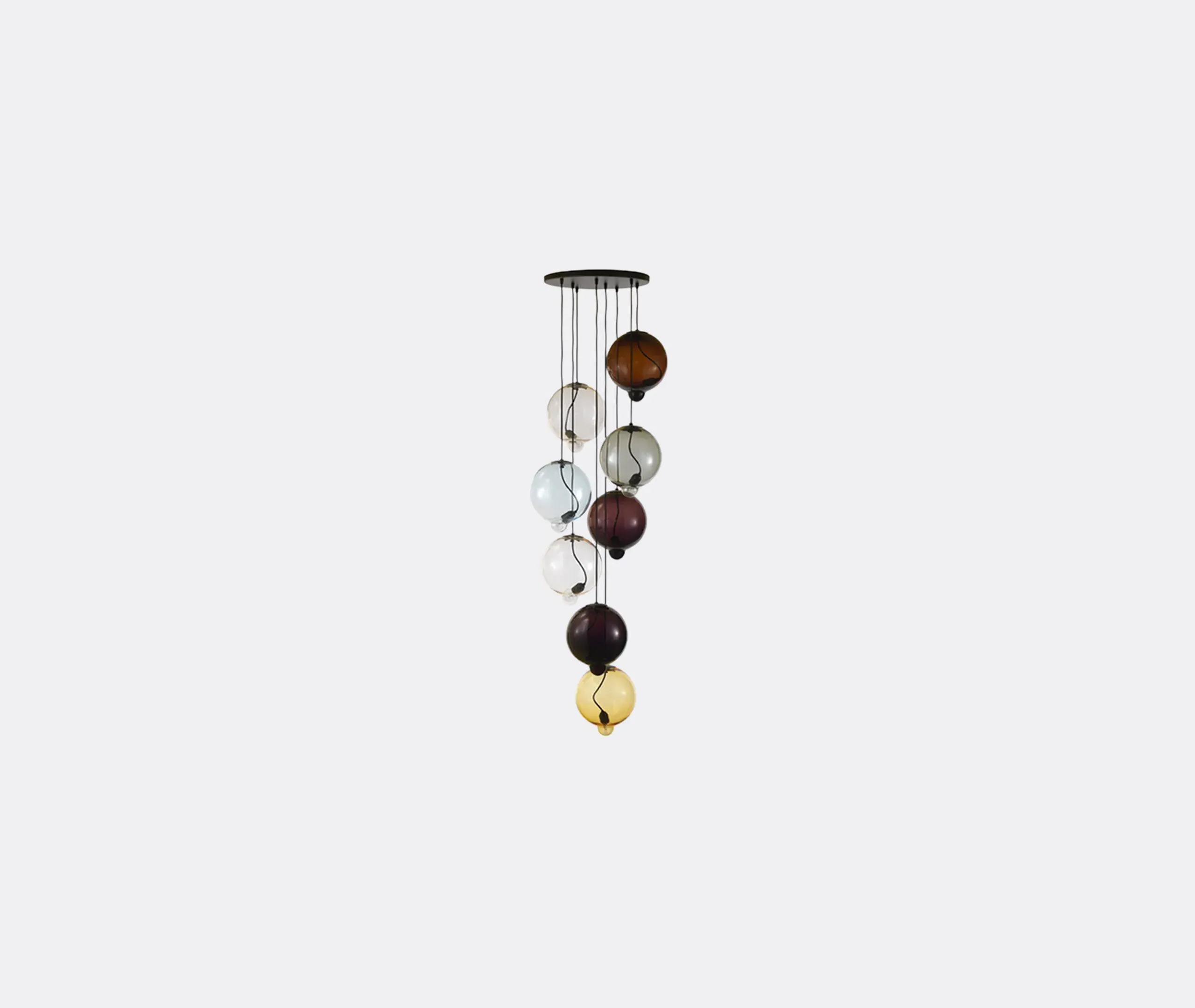 8-Light Pendant Lamp - Multicolour, Glass