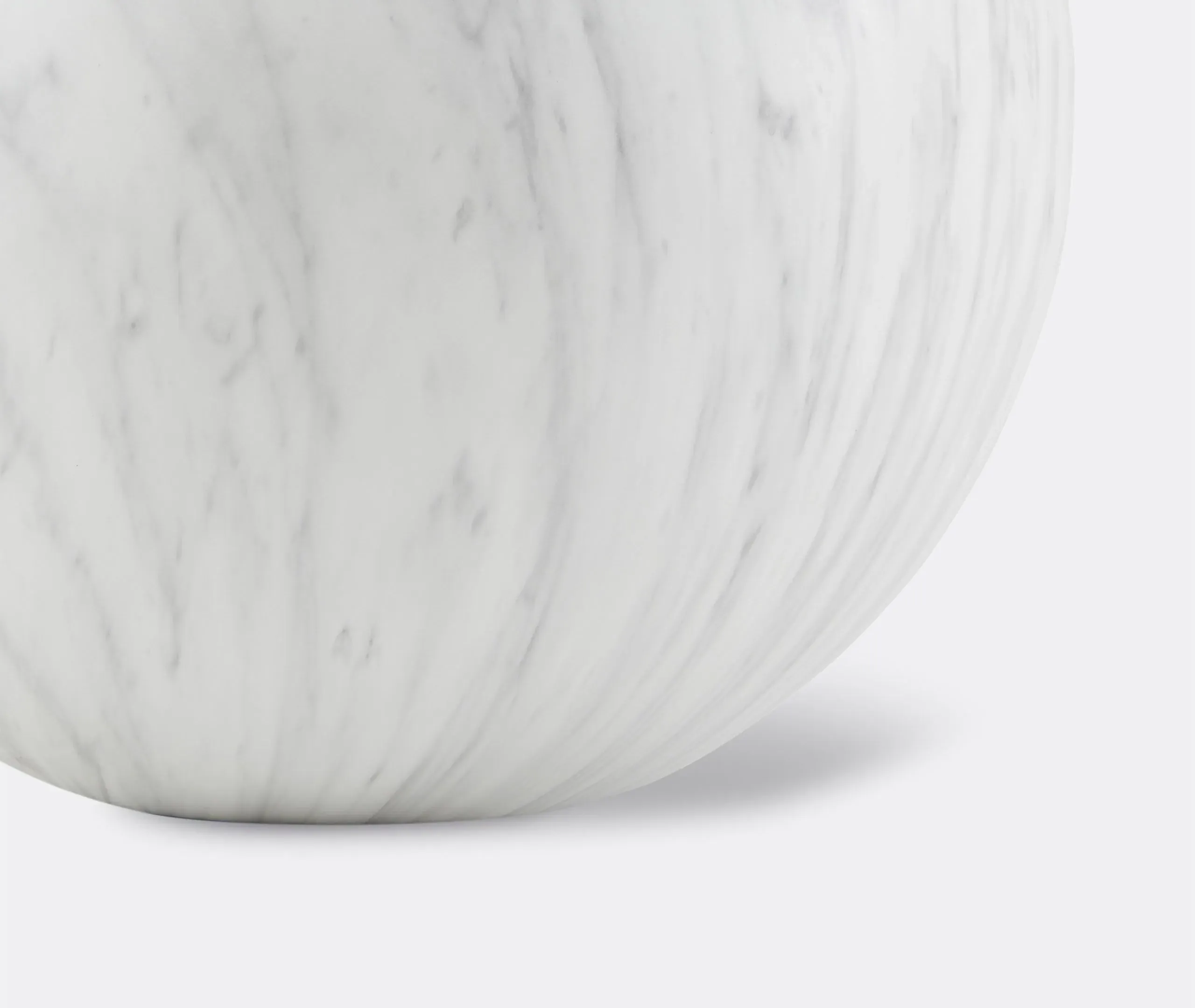 Bong Round Coffee Table - White Carrara, Fiberglass