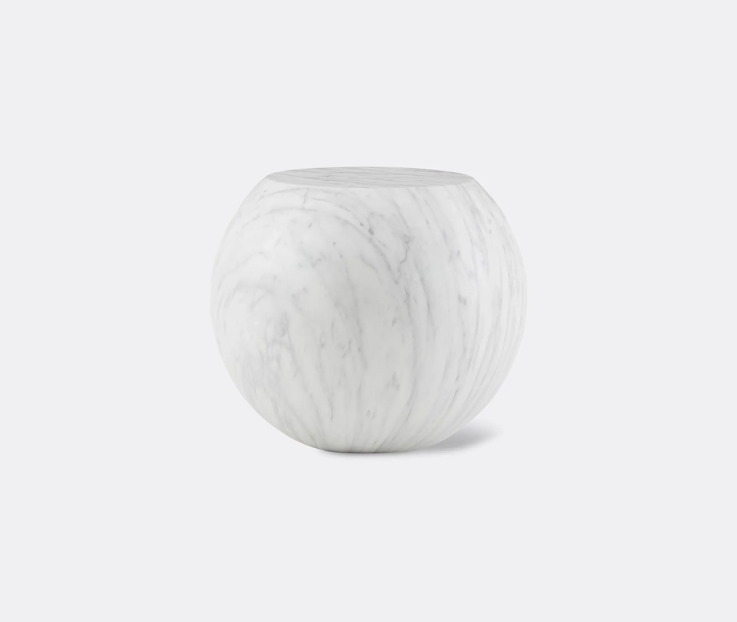 Bong Round Coffee Table - White Carrara, Fiberglass image