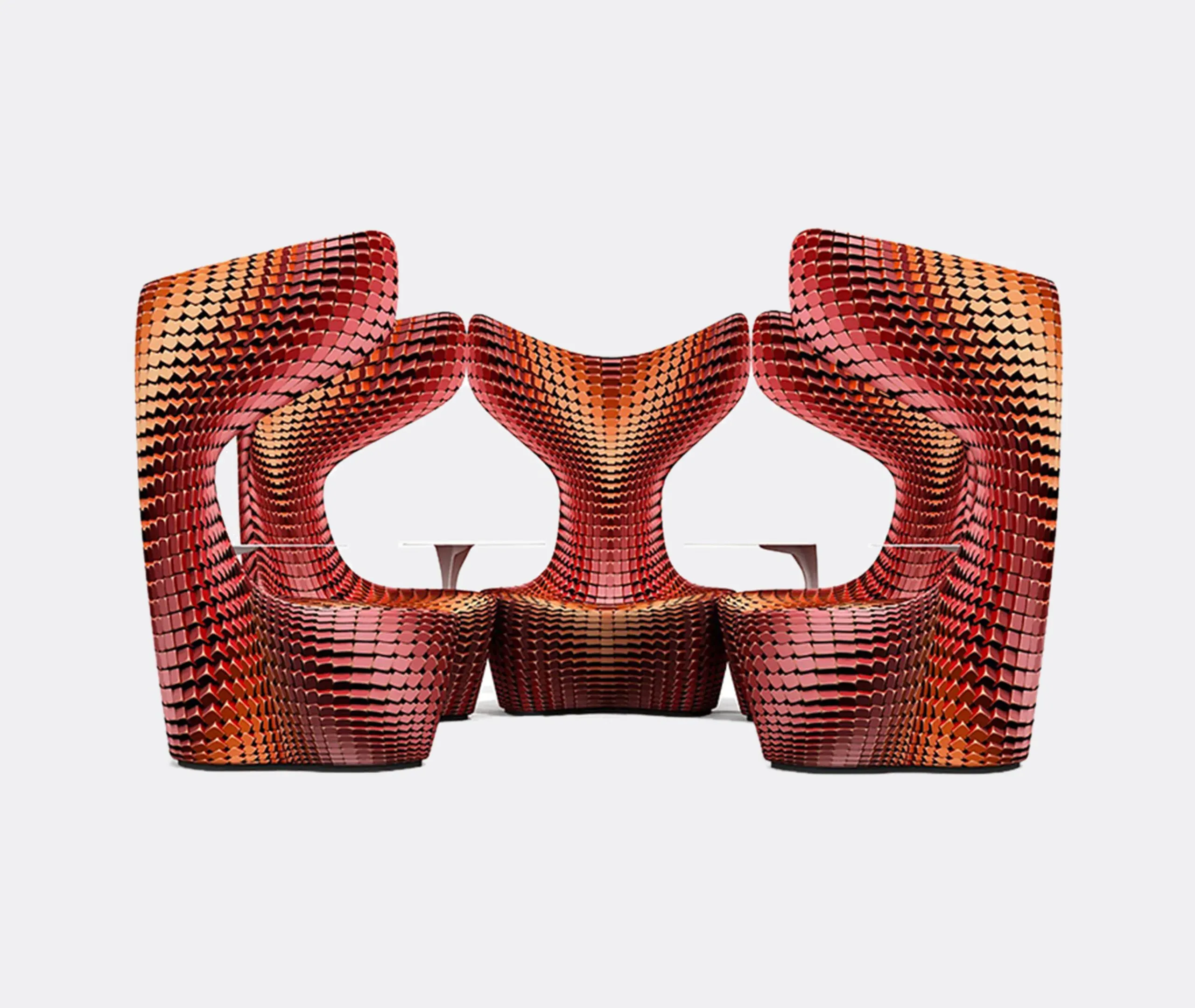 Drum Armchair - Orange, Bielastic Fabric