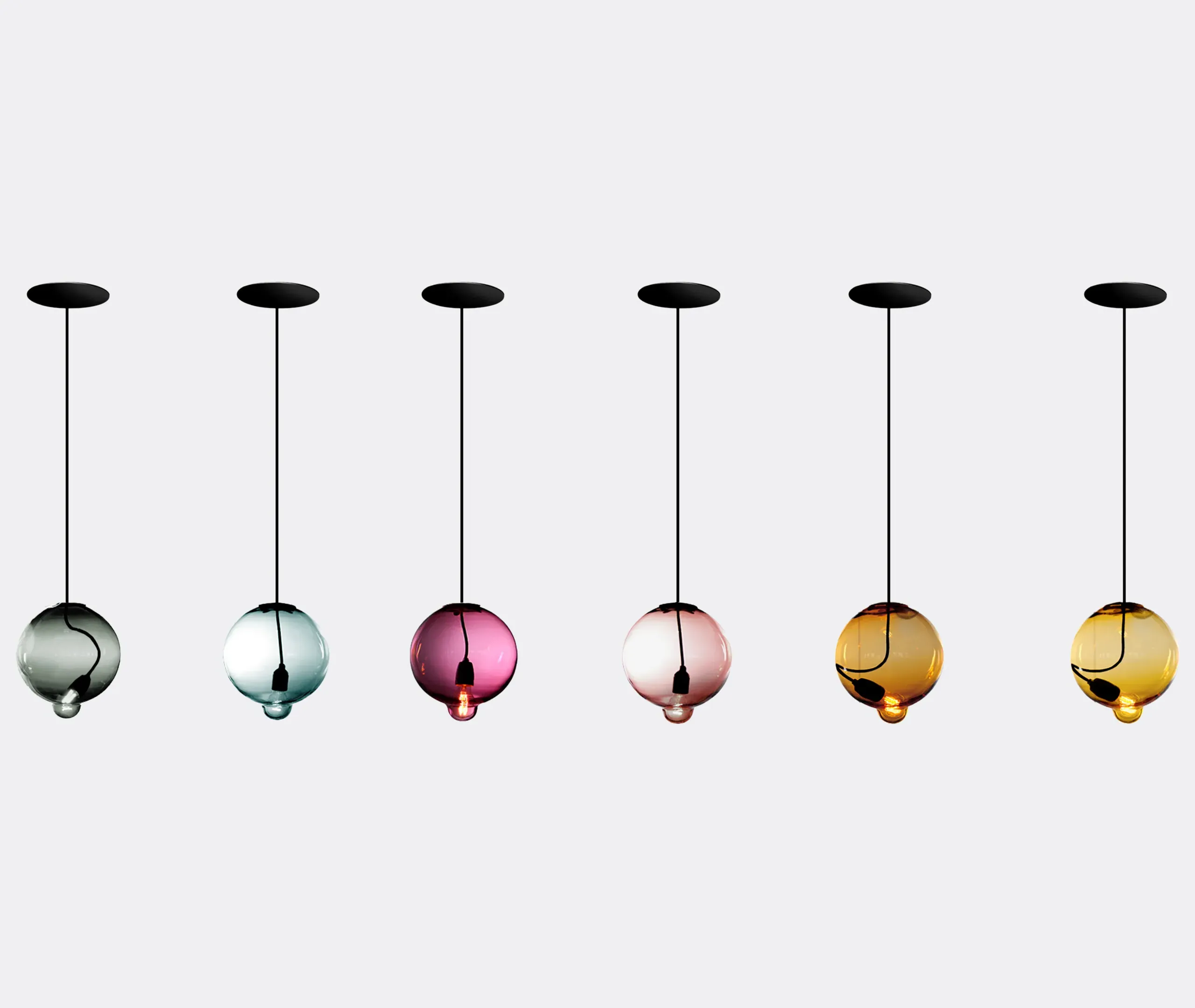 Green Melt Single Table Lamp EU Plug - Green, Glass