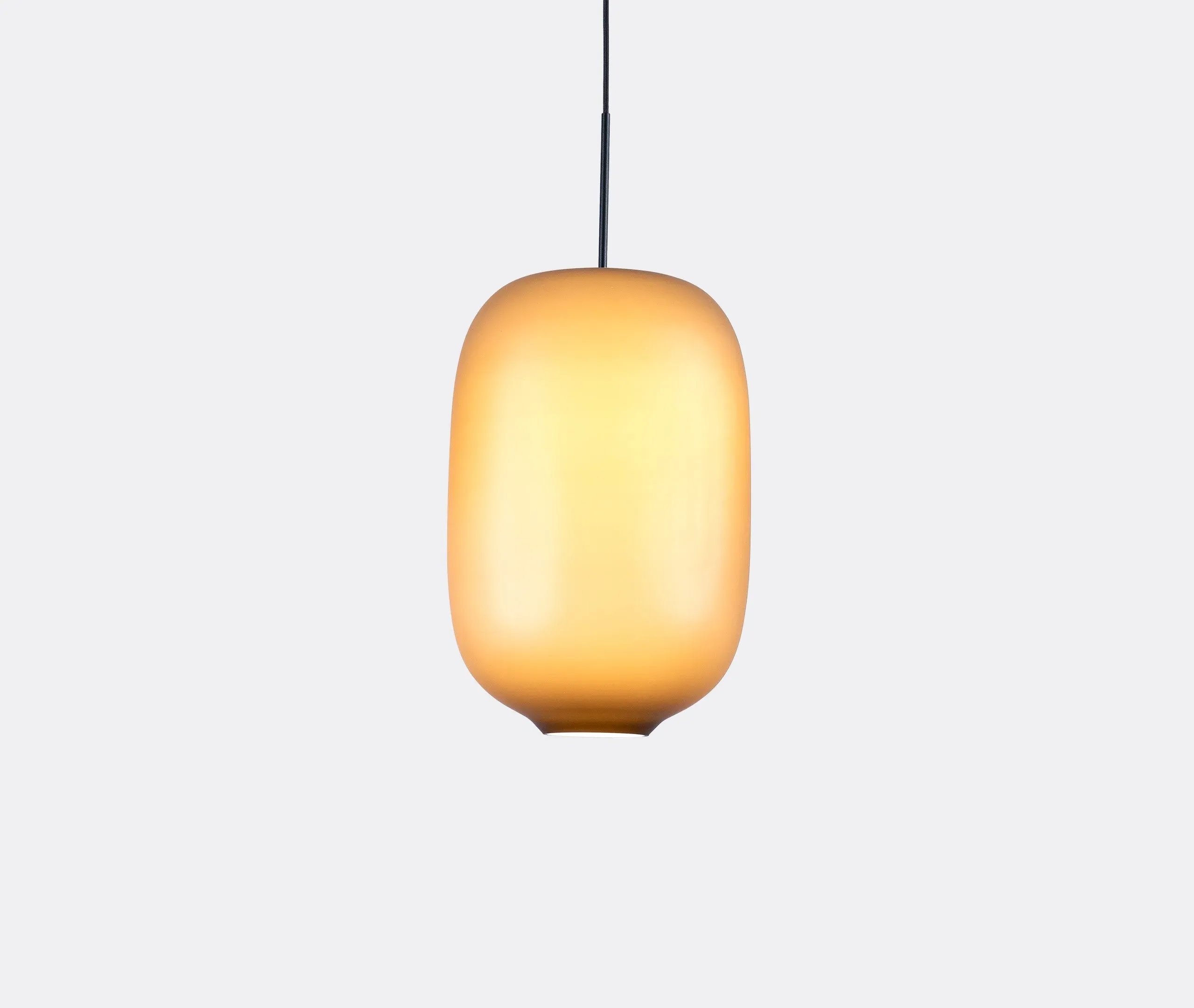 Large Pendant Lamp - Brown, Glass