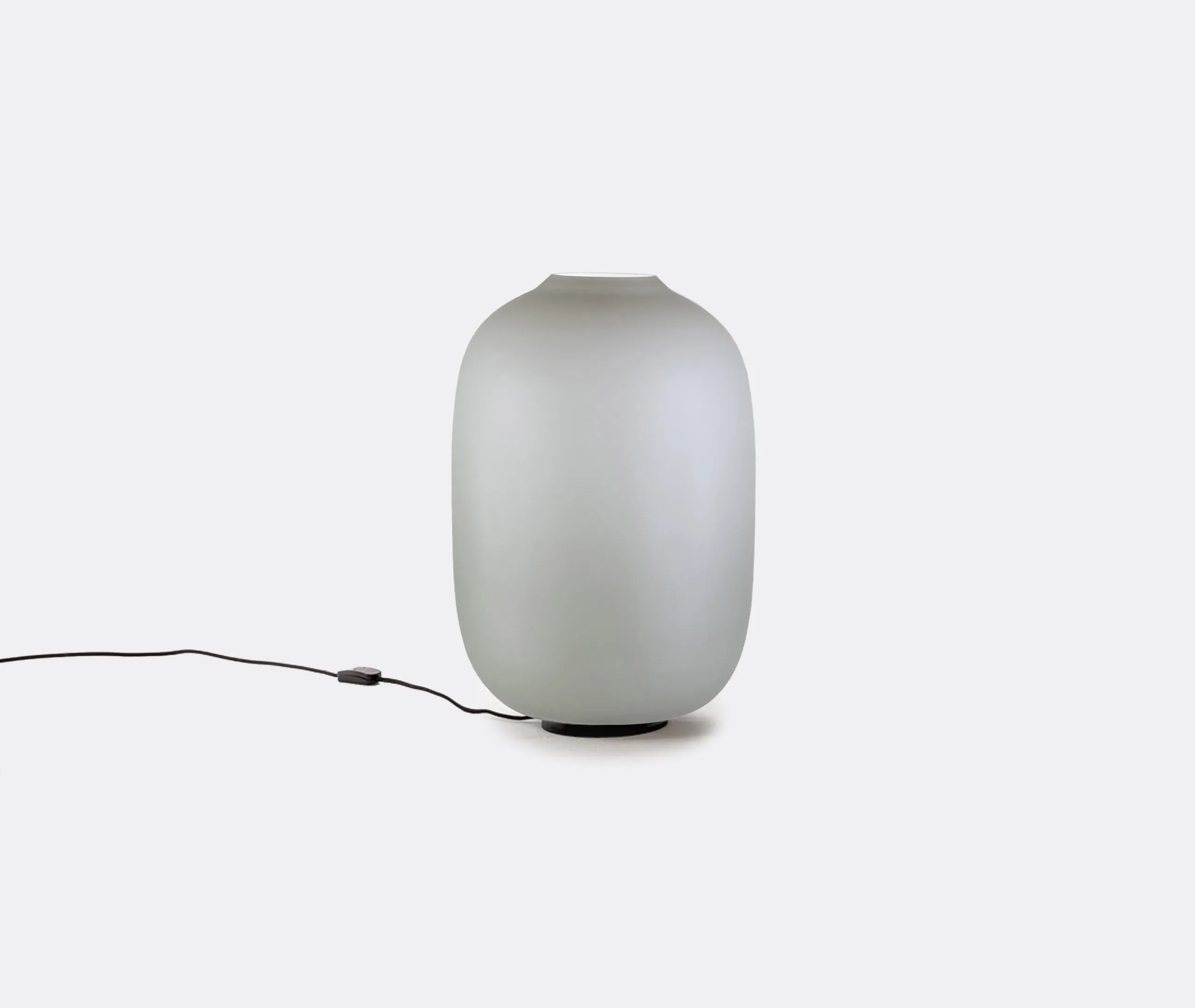 Large Table Lamp with EU Plug - Grey, Glass image