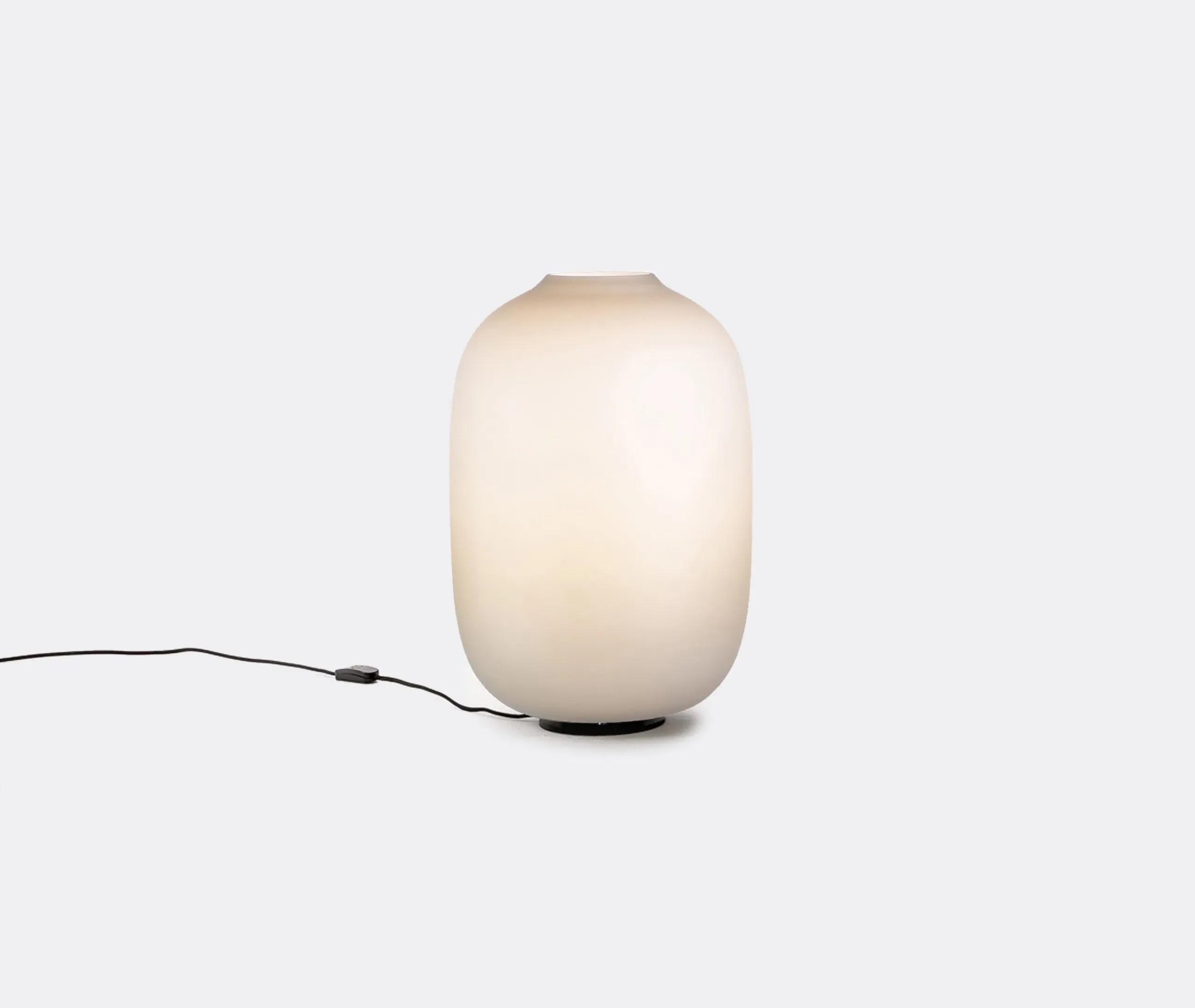 Large Table Lamp with US Plug - Grey, Glass