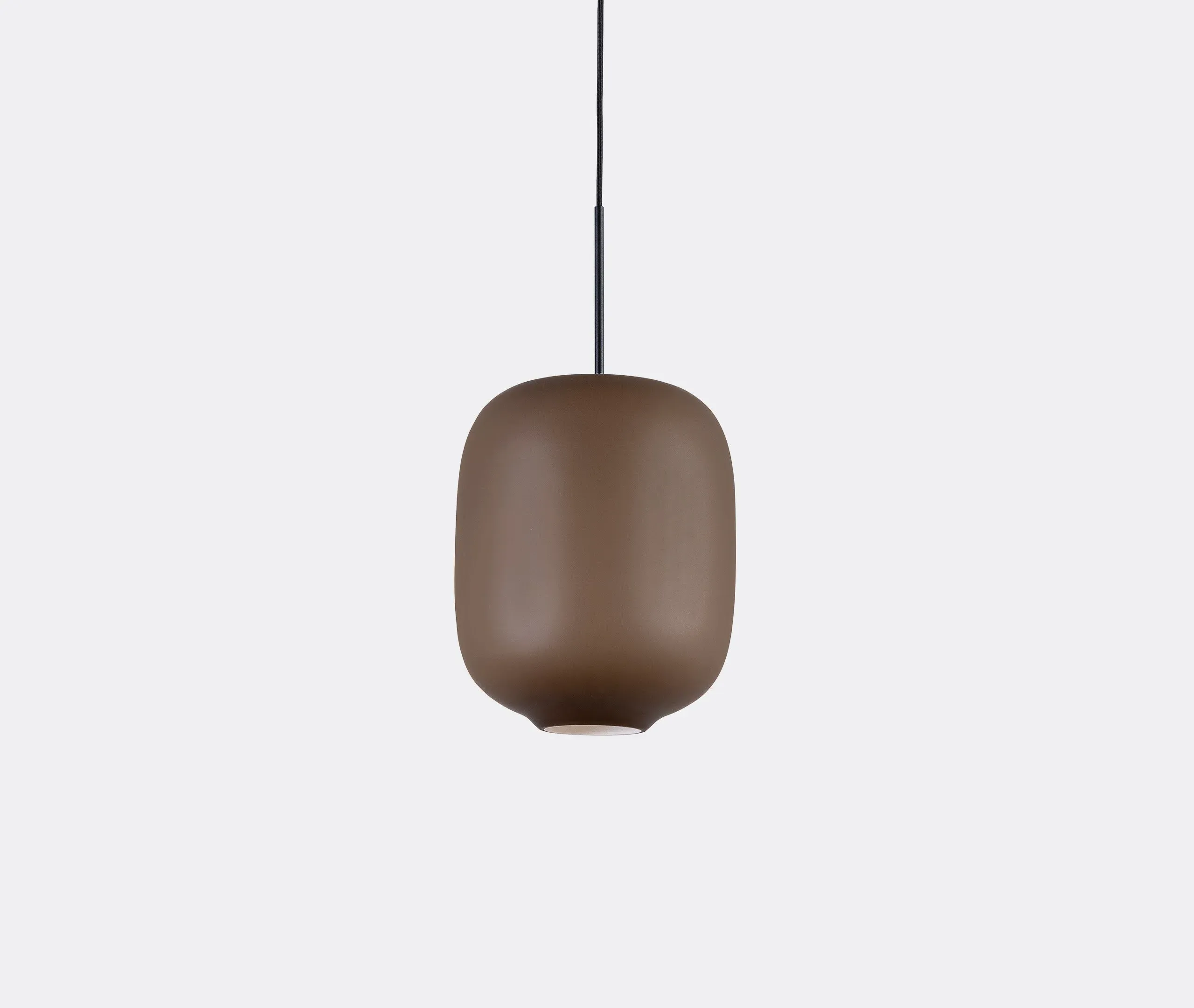 Medium Hanging Lamp with EU Plug - Brown, Glass image