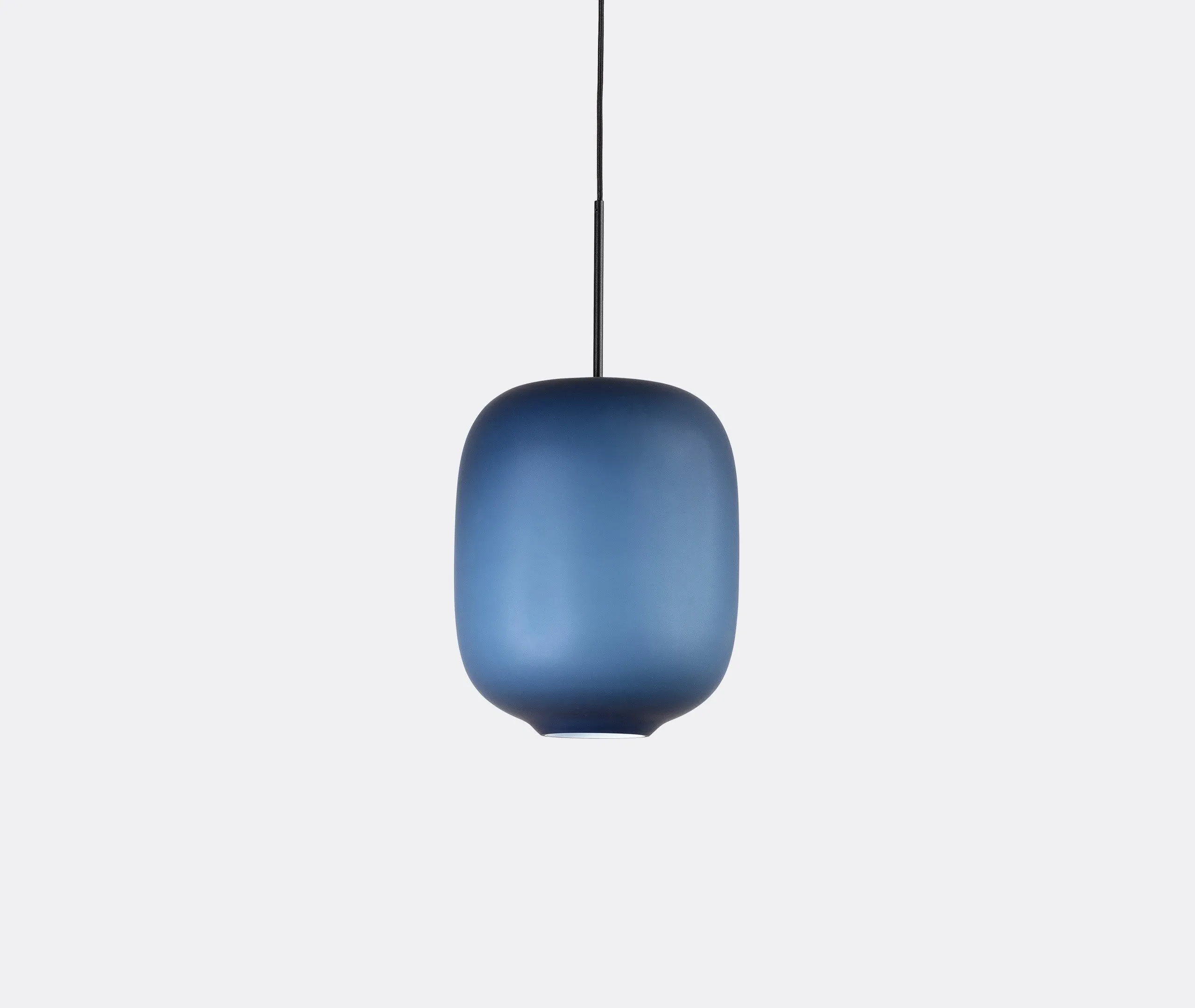 Medium Pendant Lamp with EU Plug - Blue, Glass image