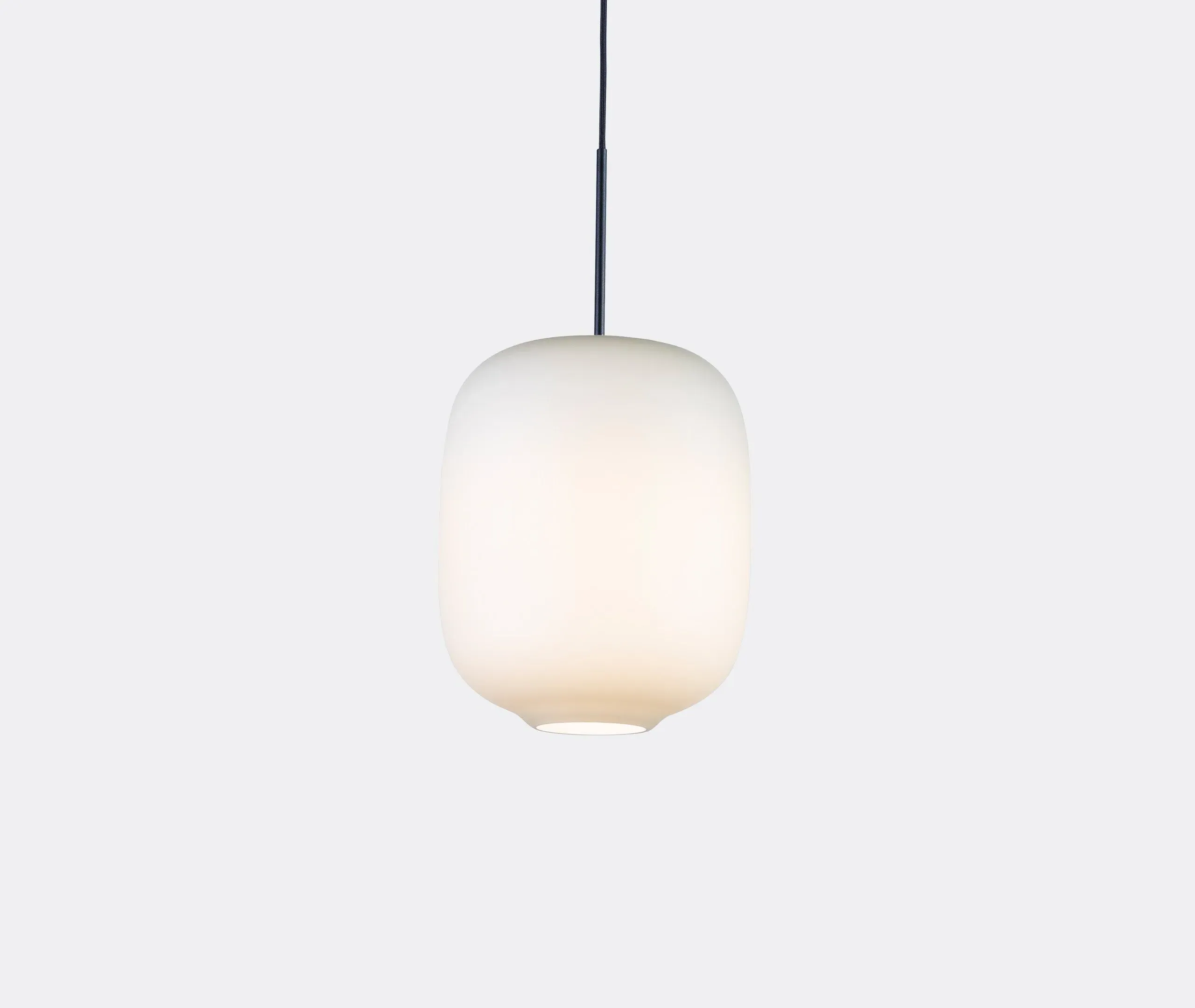 Medium Pendant Lamp with EU Plug - Grey, Glass