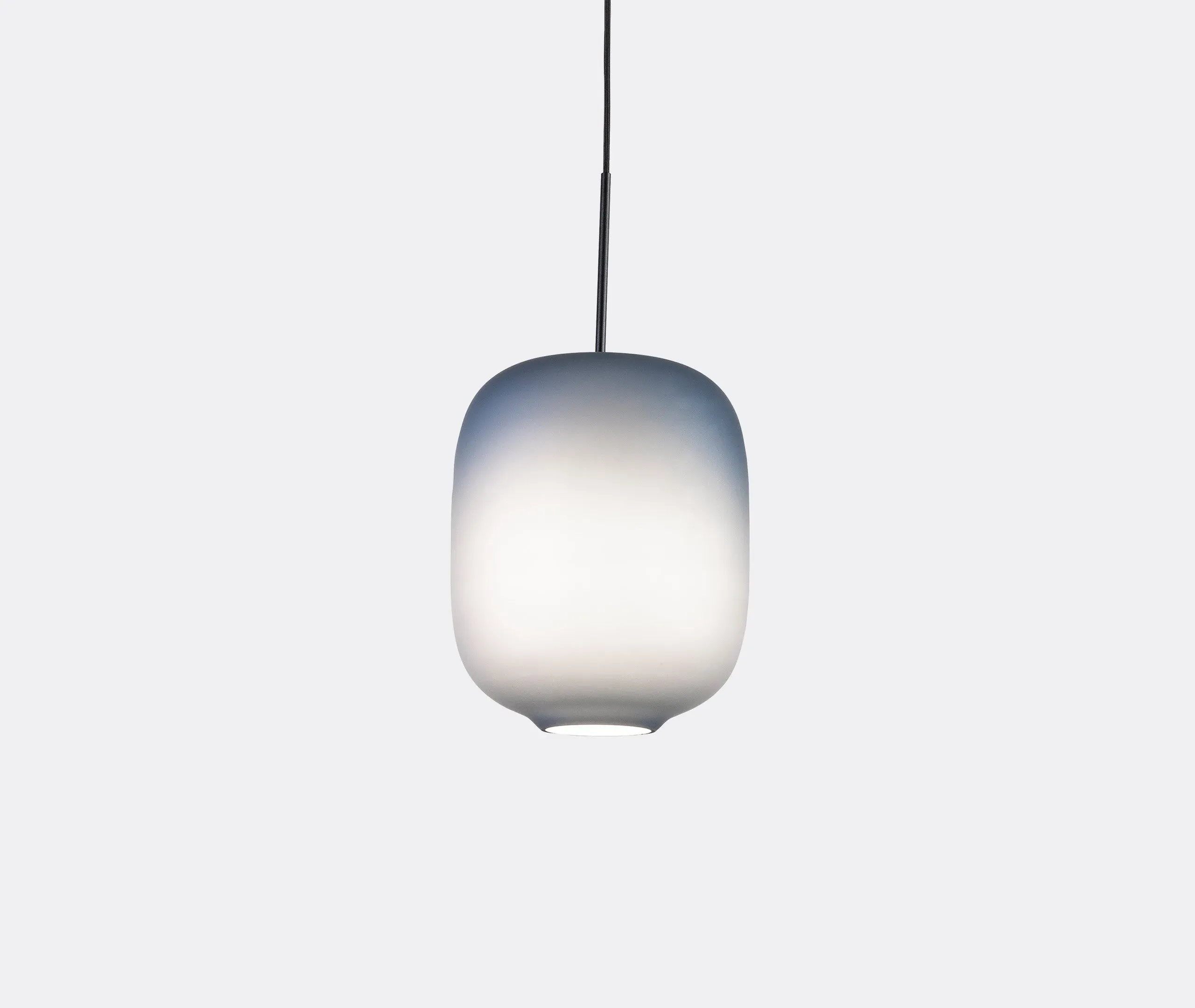 Medium Pendant Lamp with UK Plug - Blue, Glass