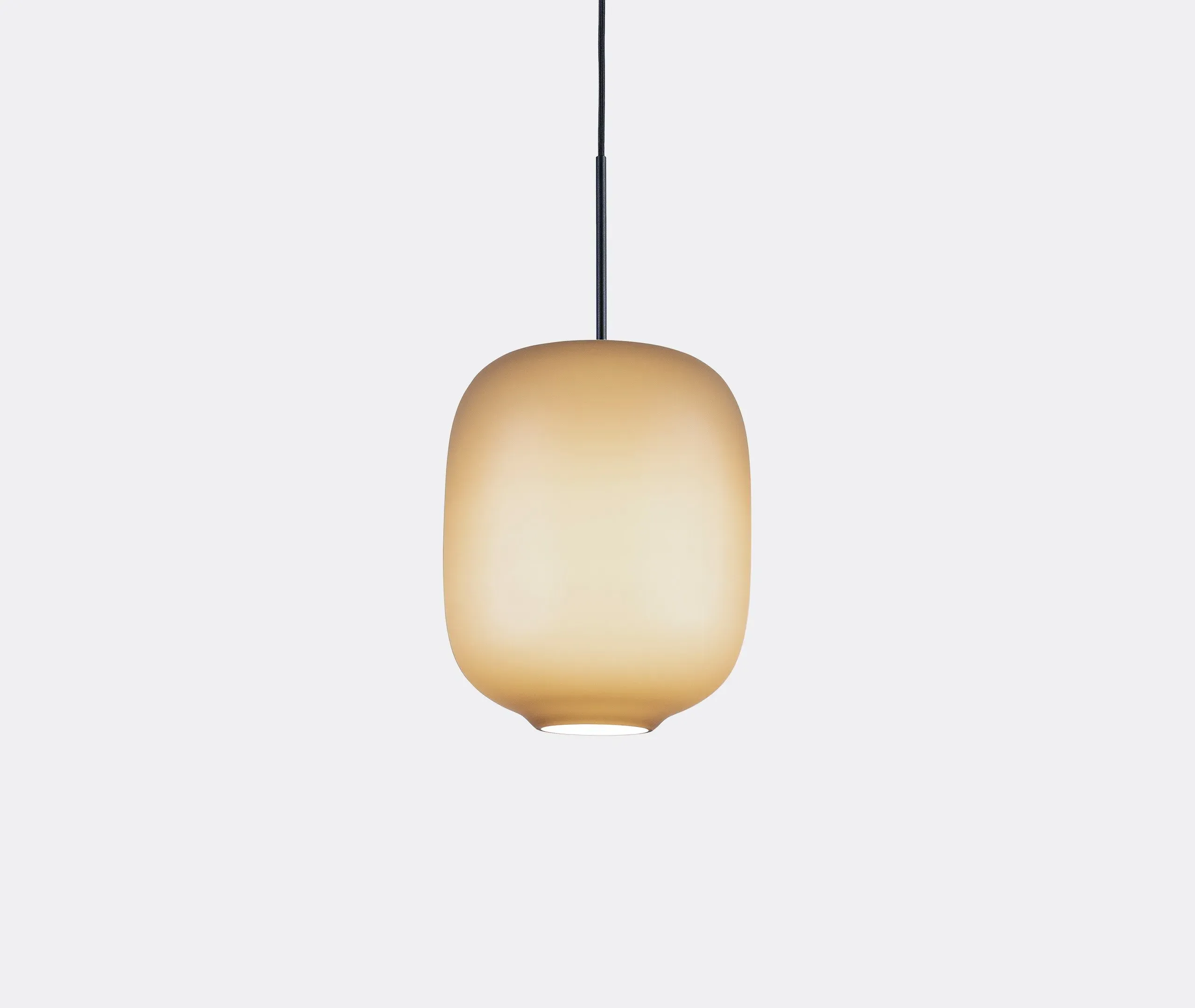 Medium Pendant Lamp with UK Plug - Brown, Glass