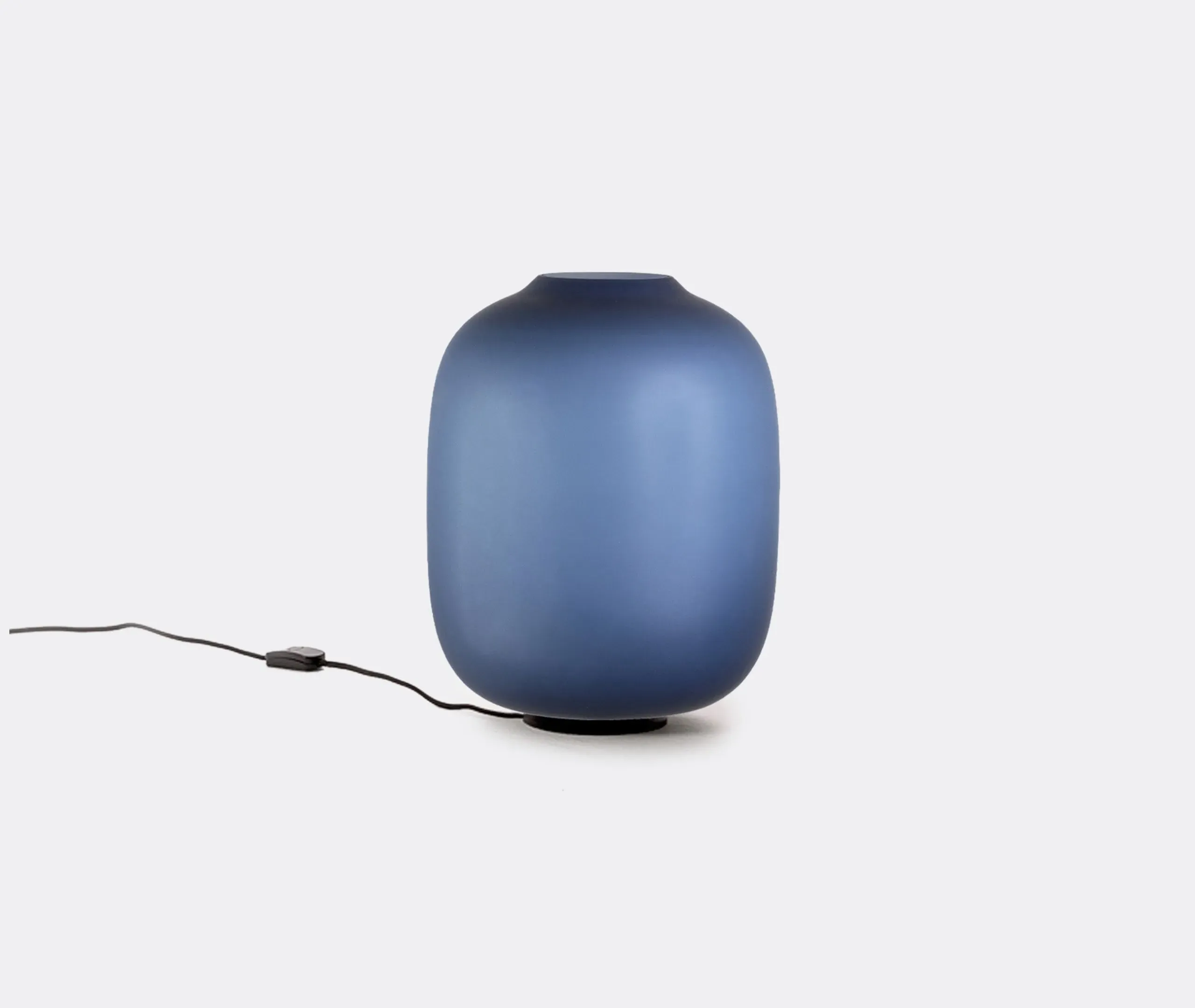 Medium Table Lamp with EU Plug - Blue, Glass image