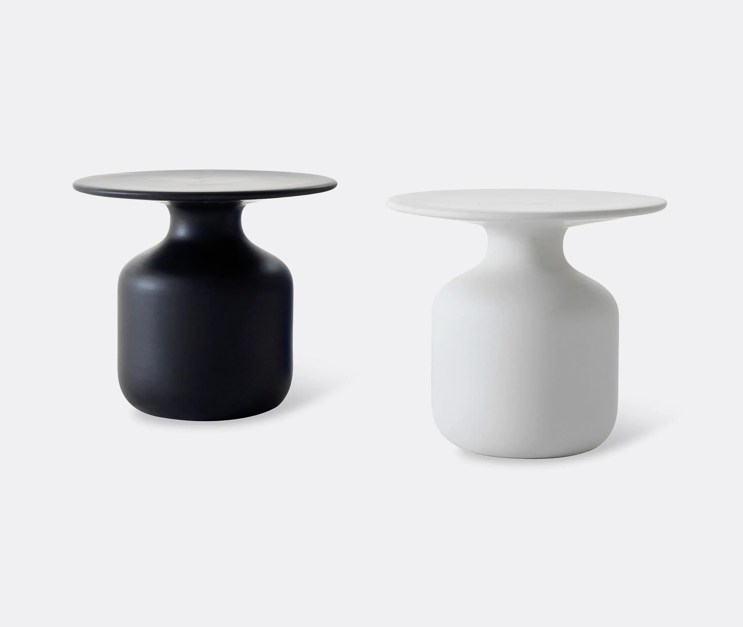Mini Bottle Service Table - White, Ceramic