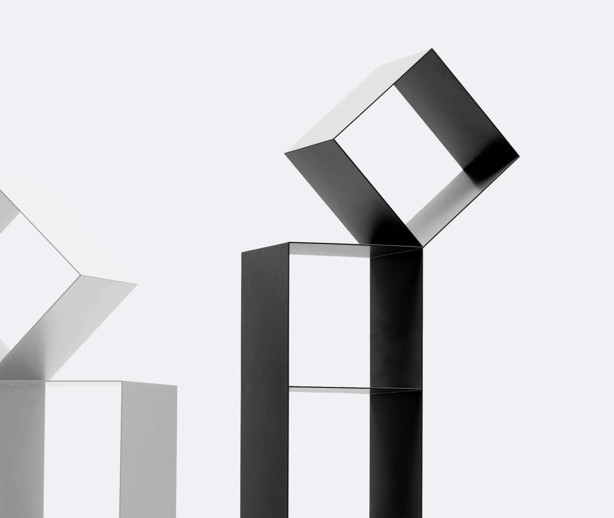 Nendo Drop Bookcase - White, Sheet Metal alternate view