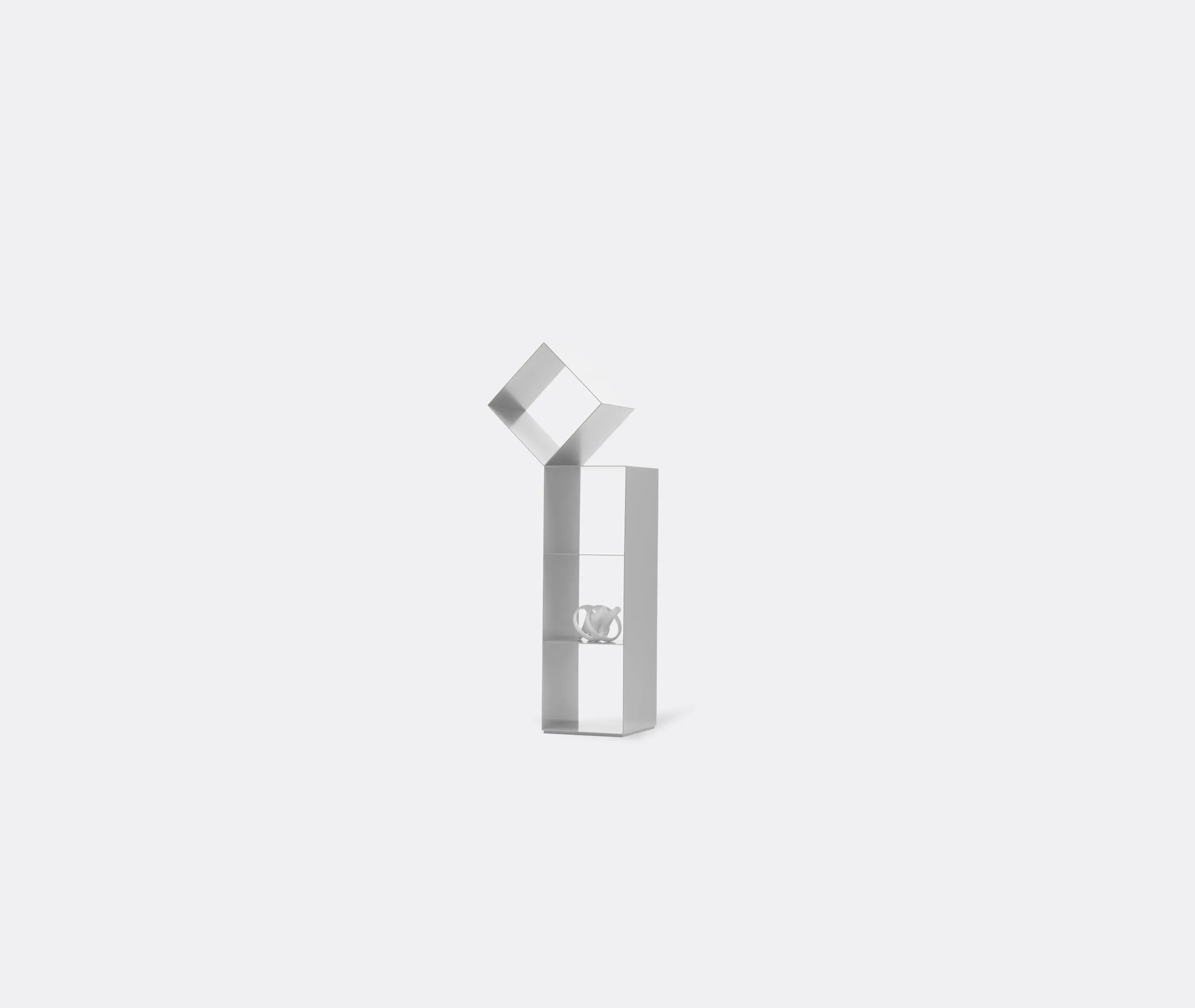 Nendo Drop Bookcase - White, Sheet Metal product