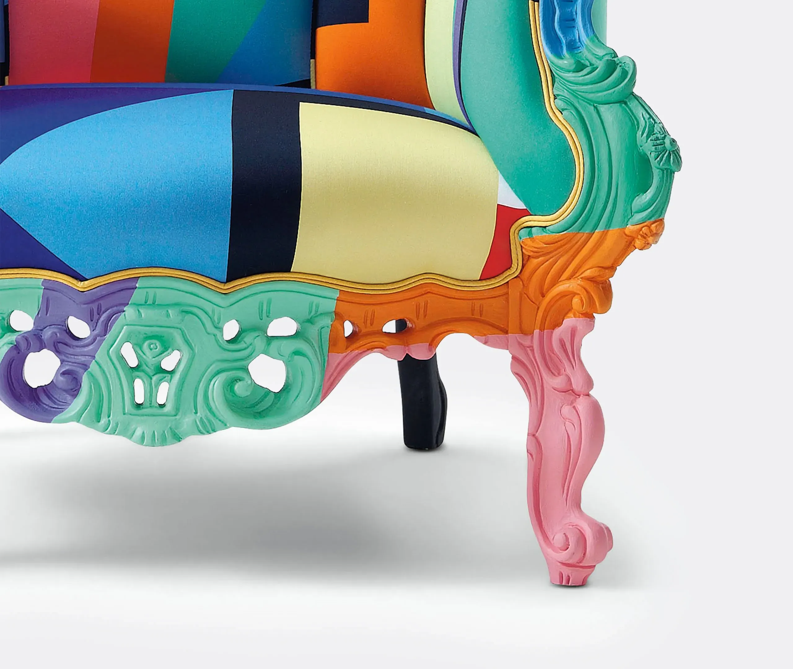 Proust Geometrica Armchair - Multicolor, Wood