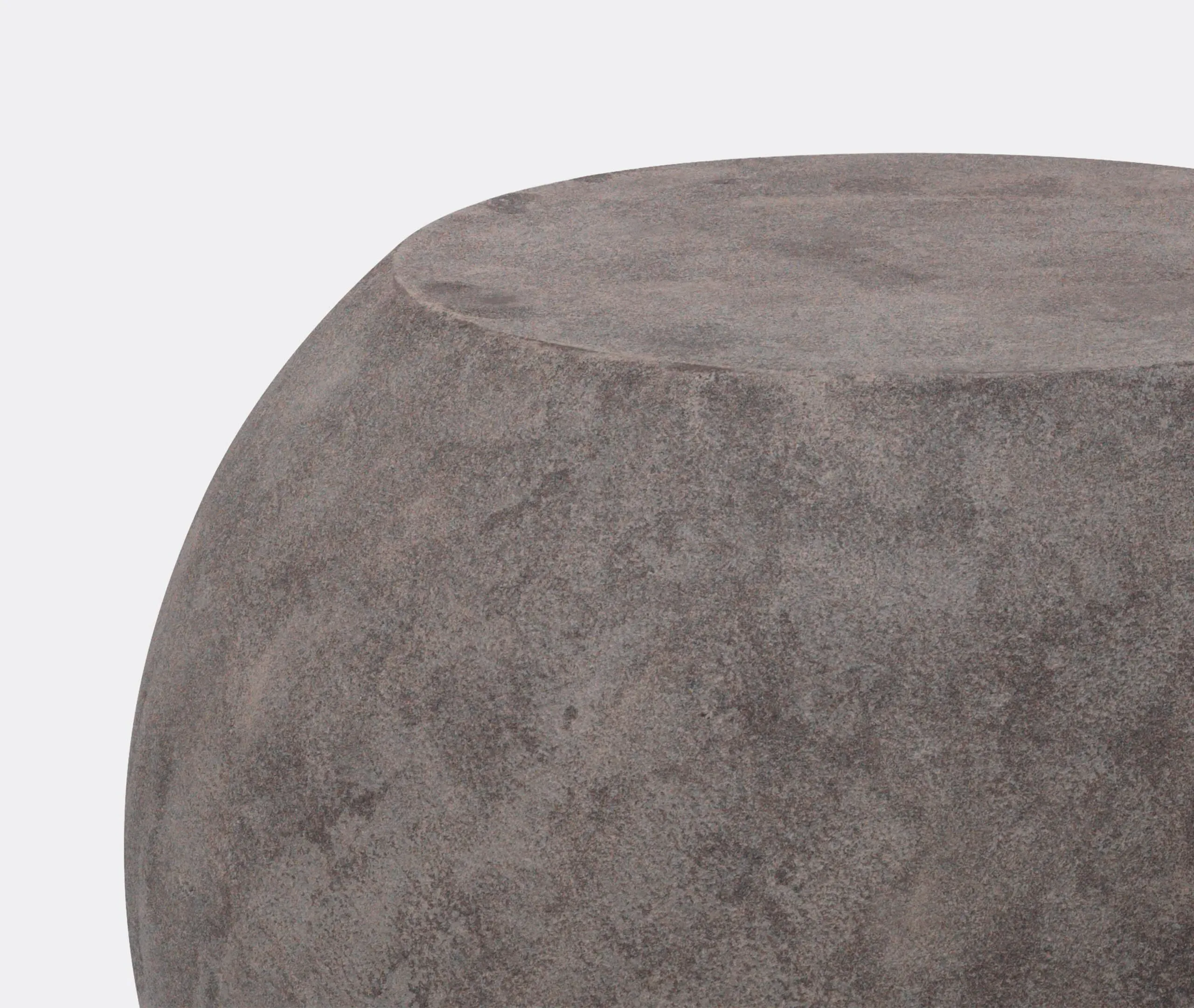 Round Coffee Table - Grey, Fiberglass