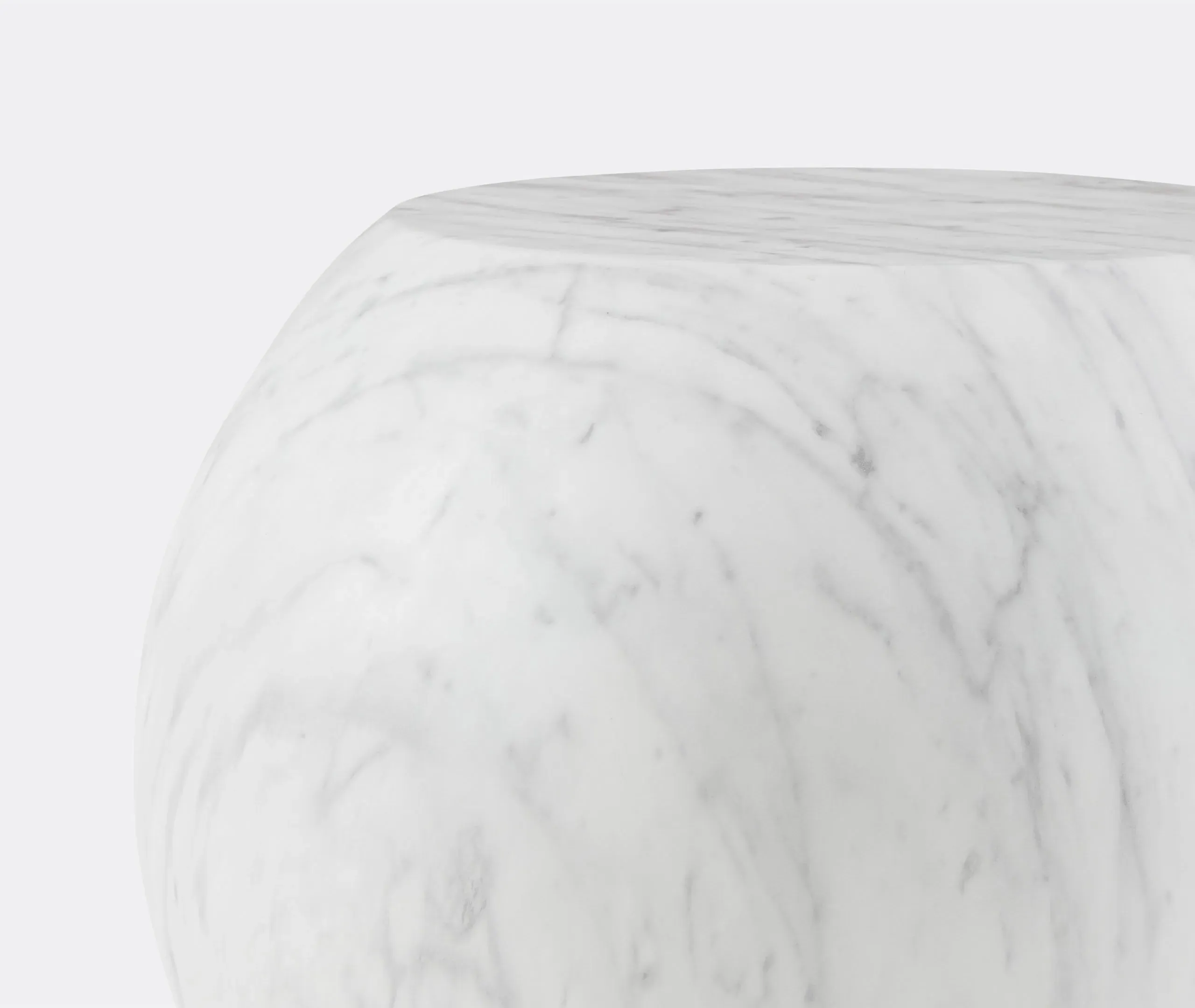 Round Coffee Table - White, Fiberglass