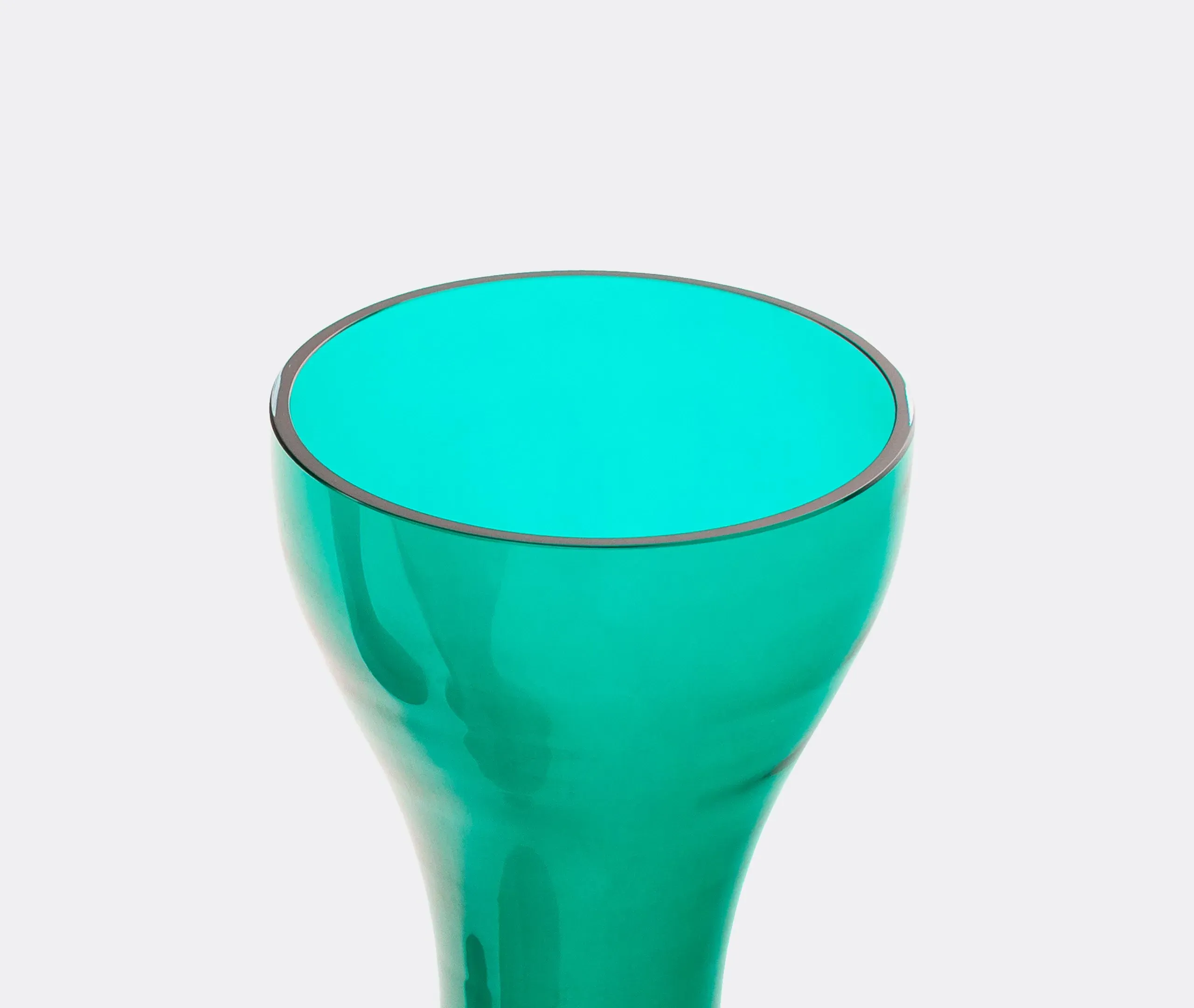 Sculptural Glass Vase - Green, Murano Glass