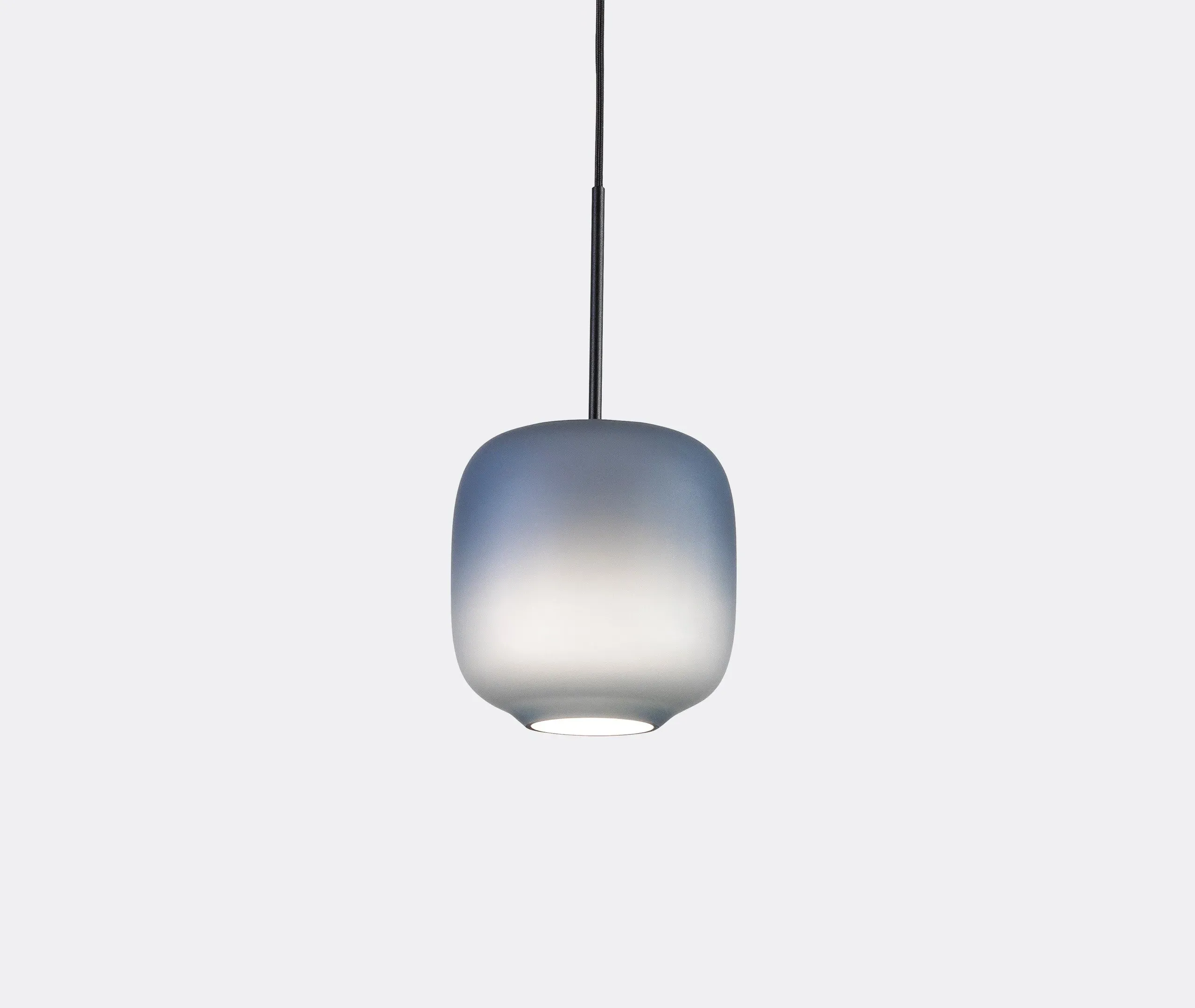 Small Pendant Lamp with EU Plug - Blue, Glass