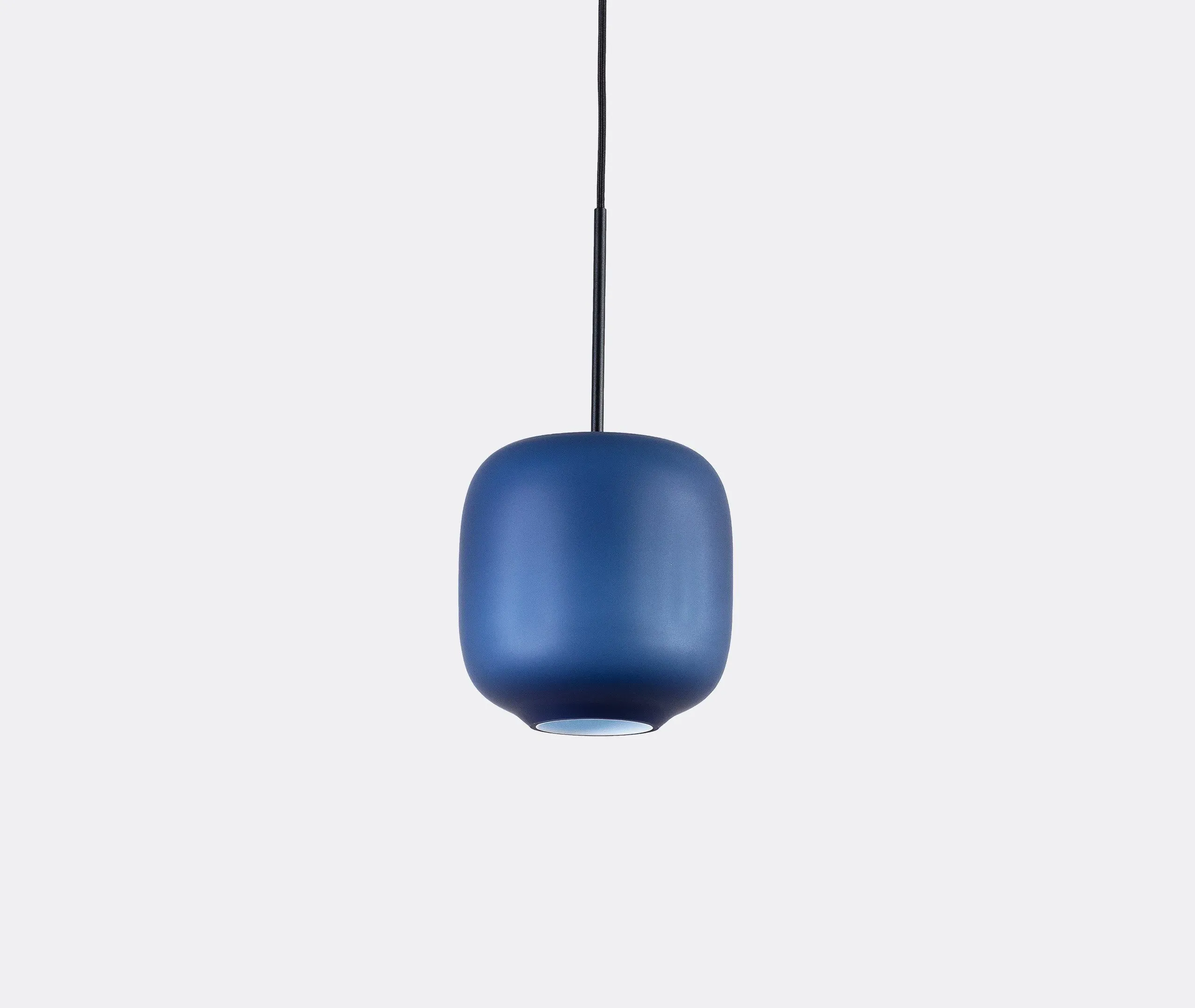 Small Pendant Lamp with EU Plug - Blue, Glass image