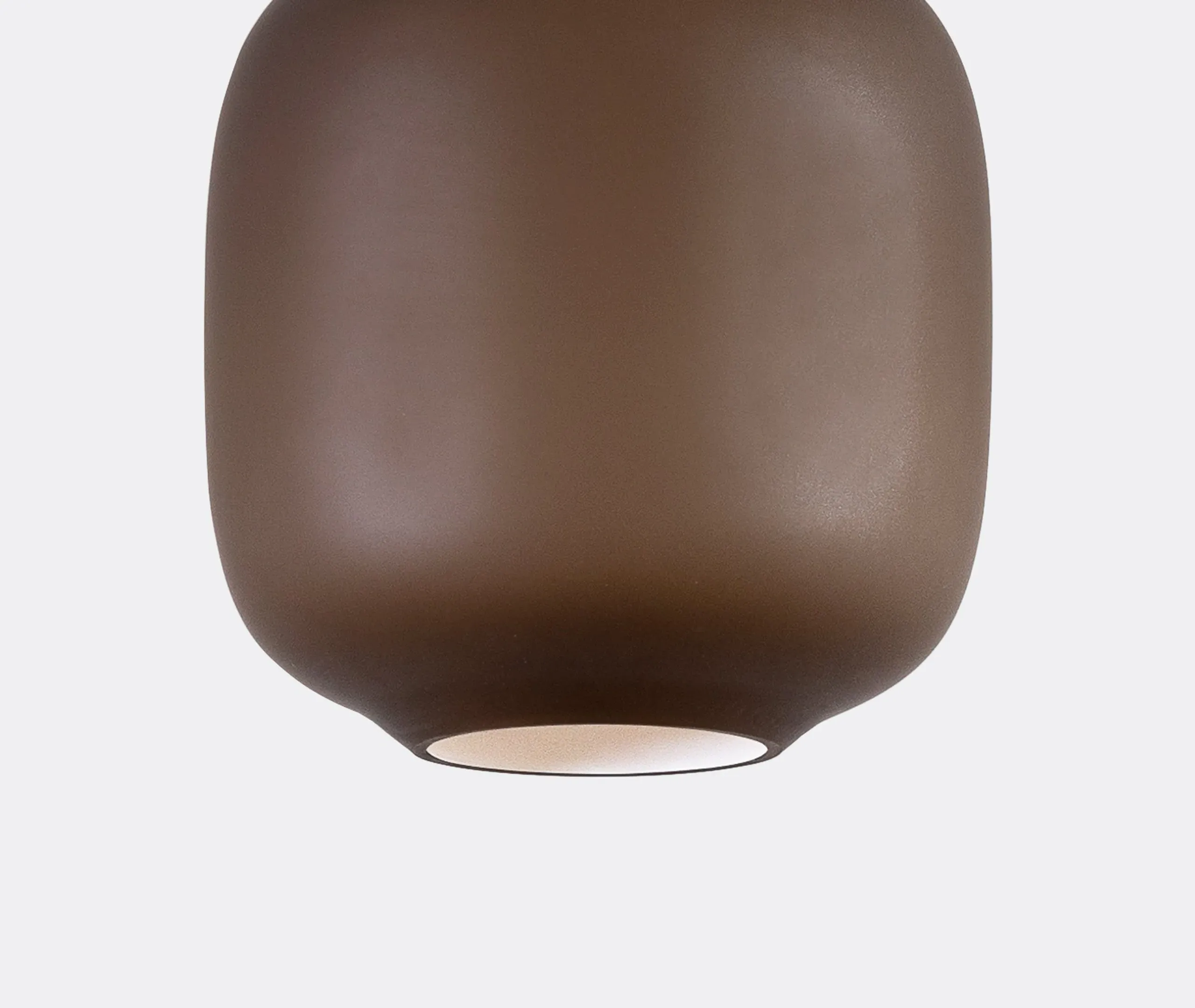 Small Pendant Lamp with EU Plug - Brown, Glass