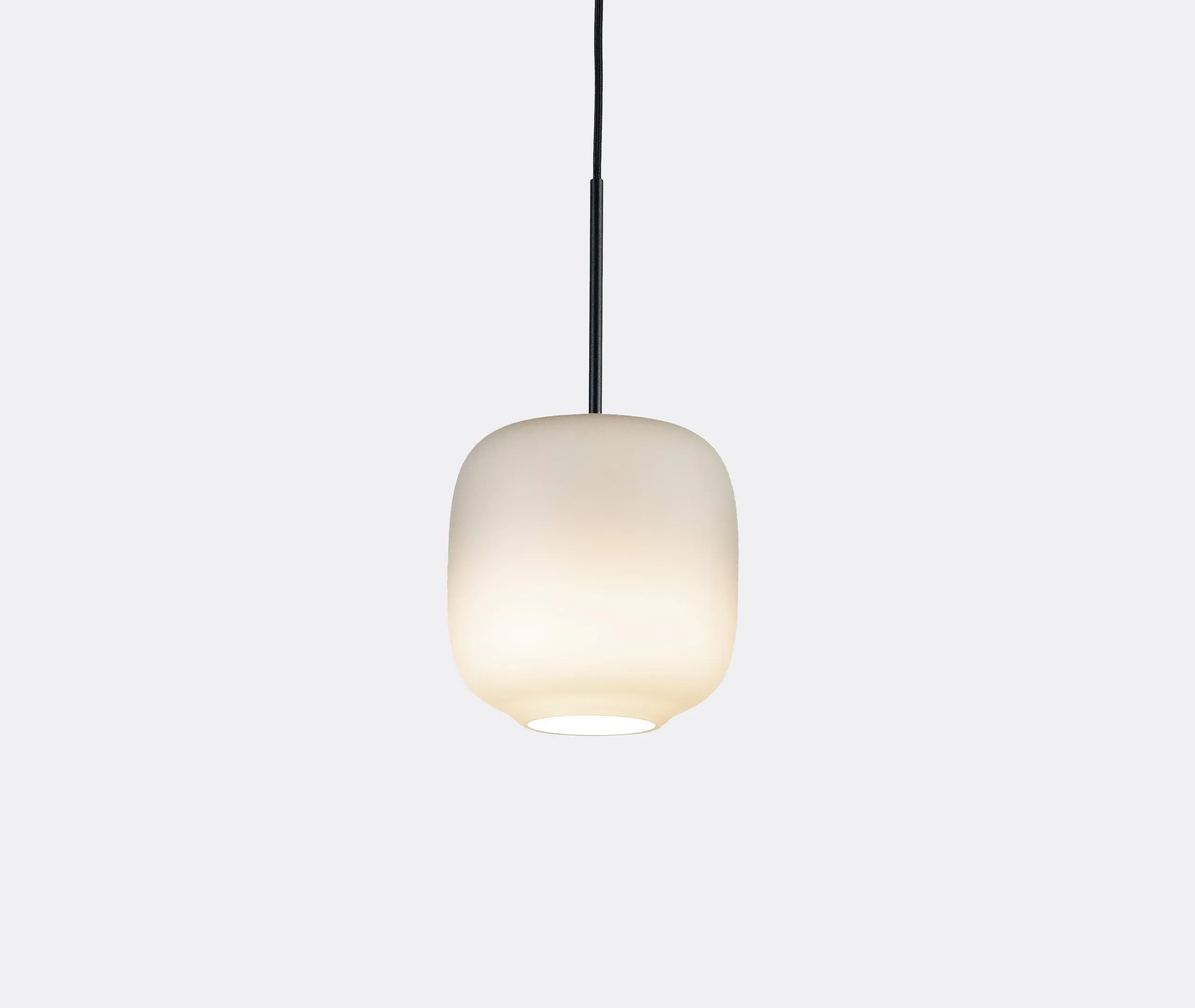 Small Pendant Lamp with UK Plug - Grey, Glass