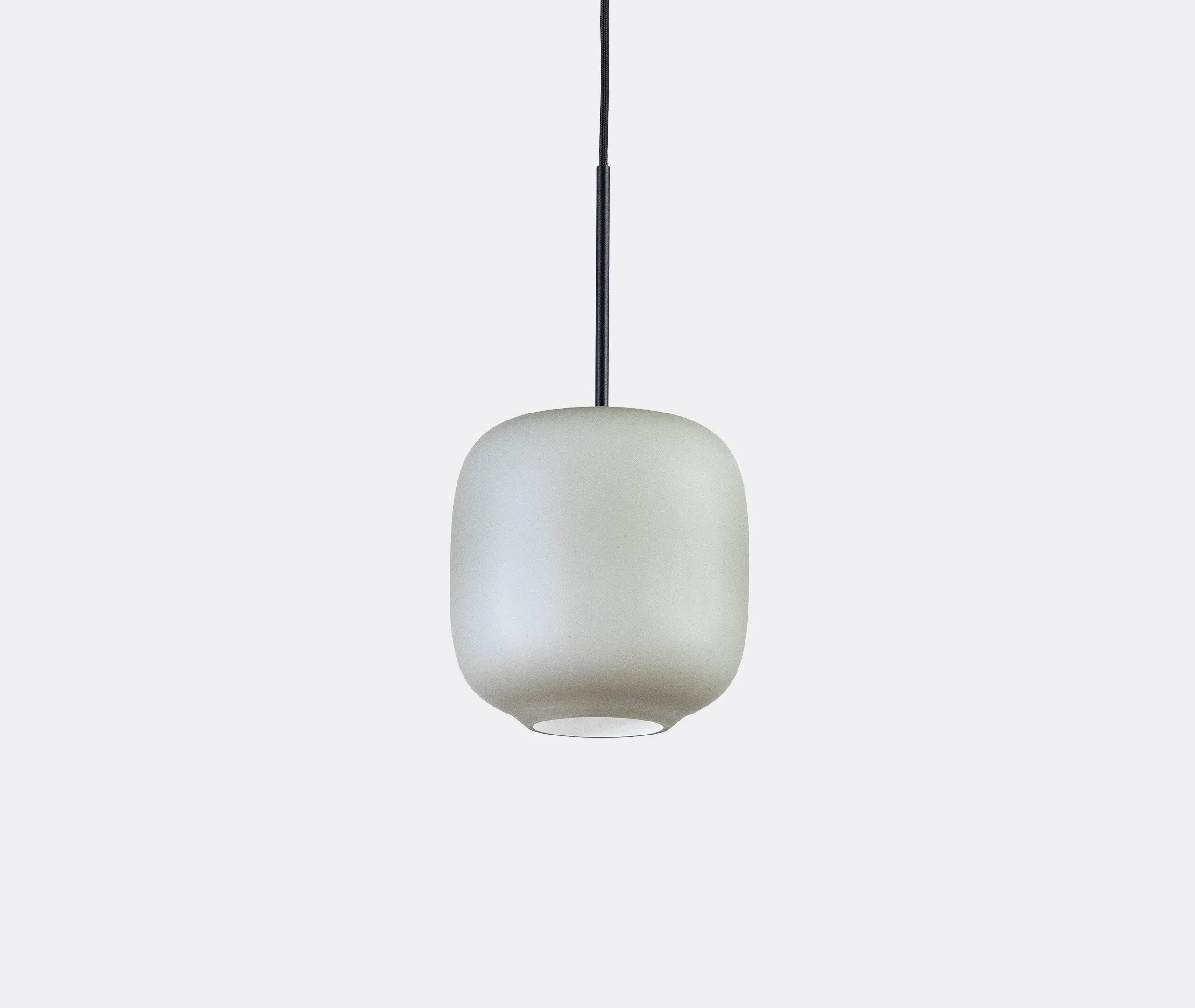 Small Pendant Lamp with UK Plug - Grey, Glass