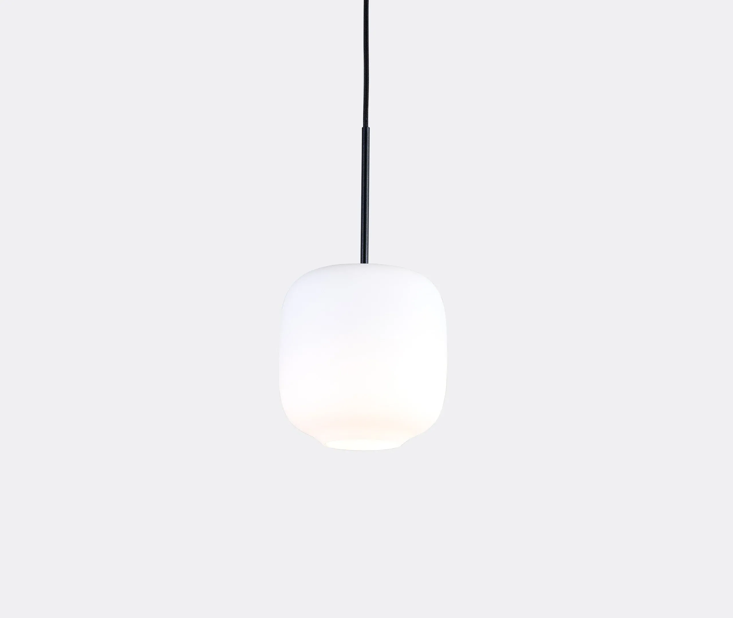 Small Pendant Lamp with US Plug - White, Glass